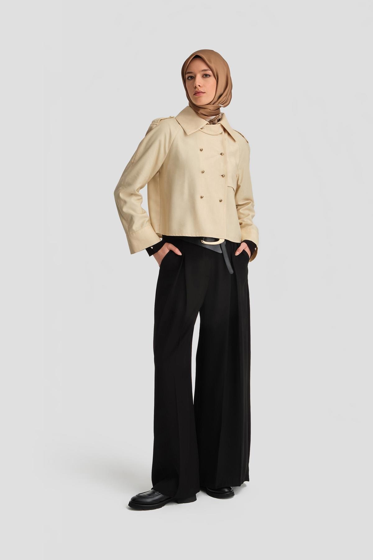 ARMİNE Trench Ceket 24K3604 Aytaşı görsel 6