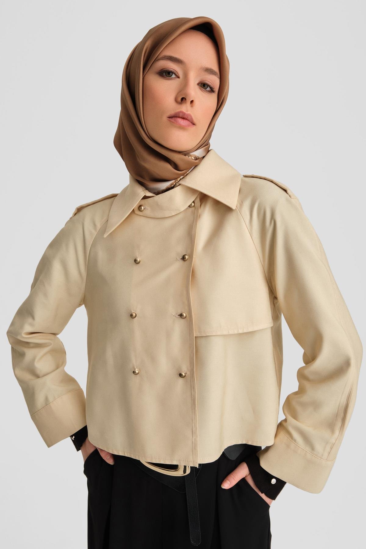 ARMİNE Trench Ceket 24K3604 Aytaşı görsel 7