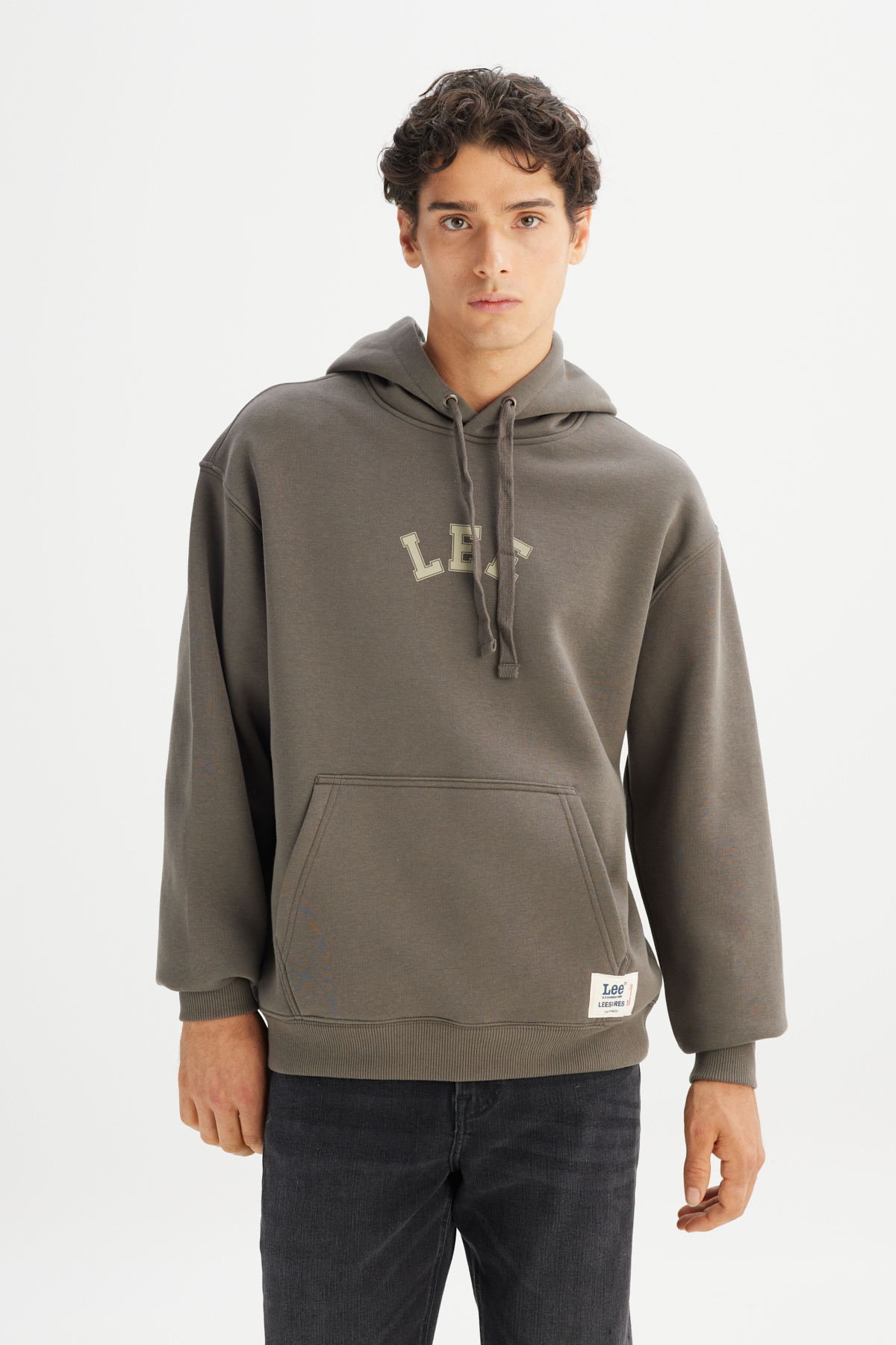 Lee Pamuklu Regular Fit Kapüşonlu İçi Polarlı Sweatshirt