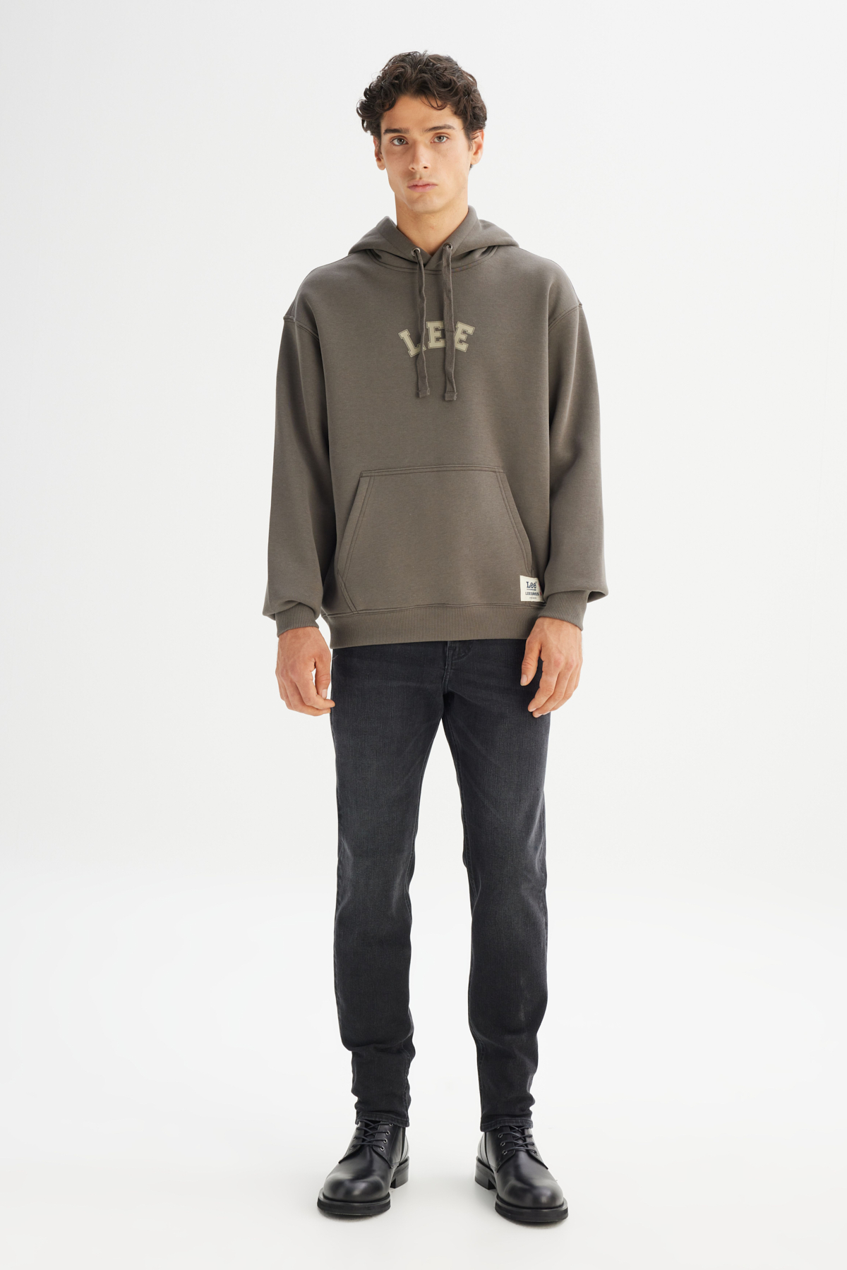 Lee Pamuklu Regular Fit Kapüşonlu İçi Polarlı Sweatshirt görsel 2