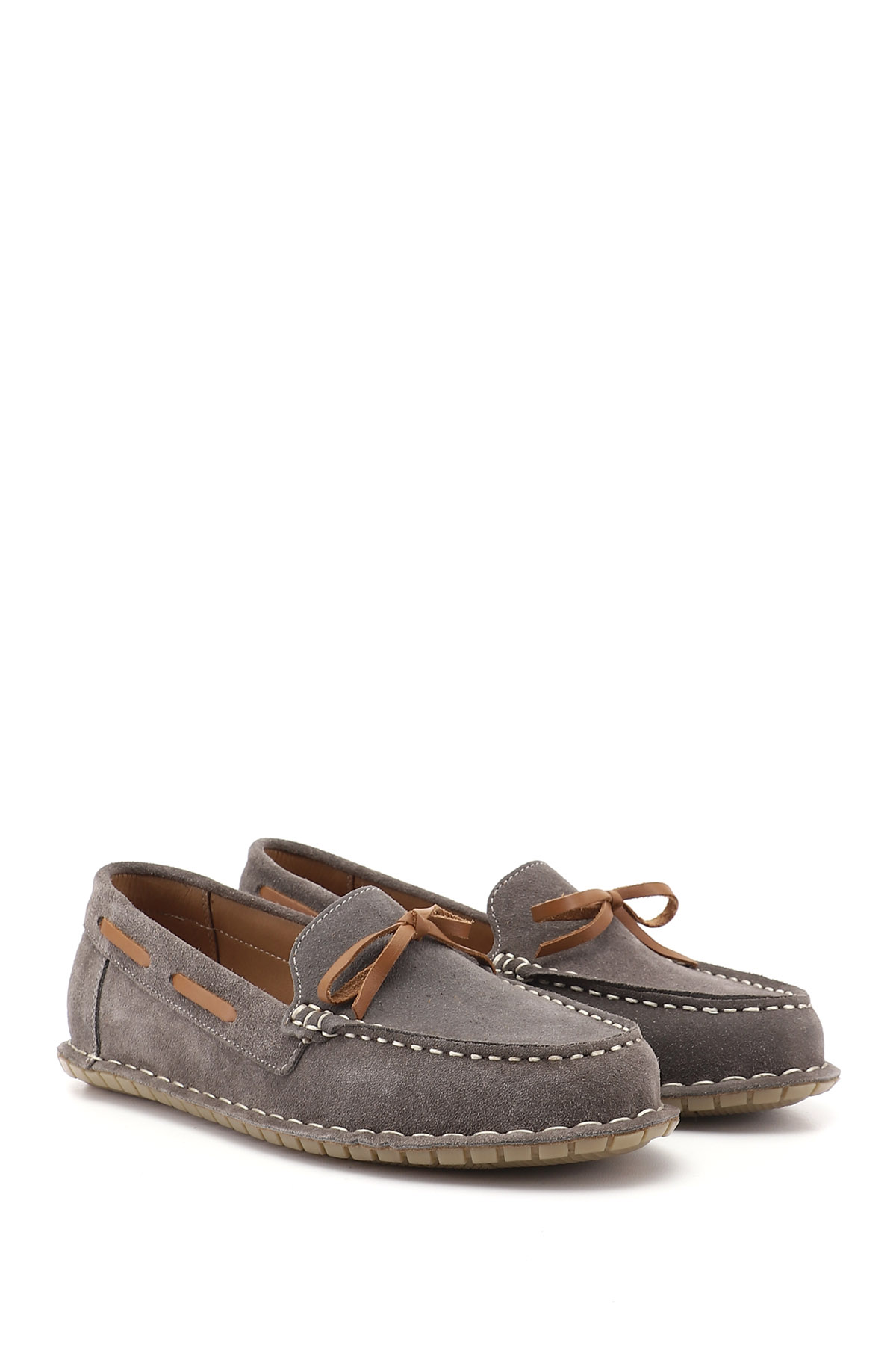 GÖNDERİ(R) Kadın AÇIK VİZON Fiyonklu Hakiki Deri Comfort Loafer