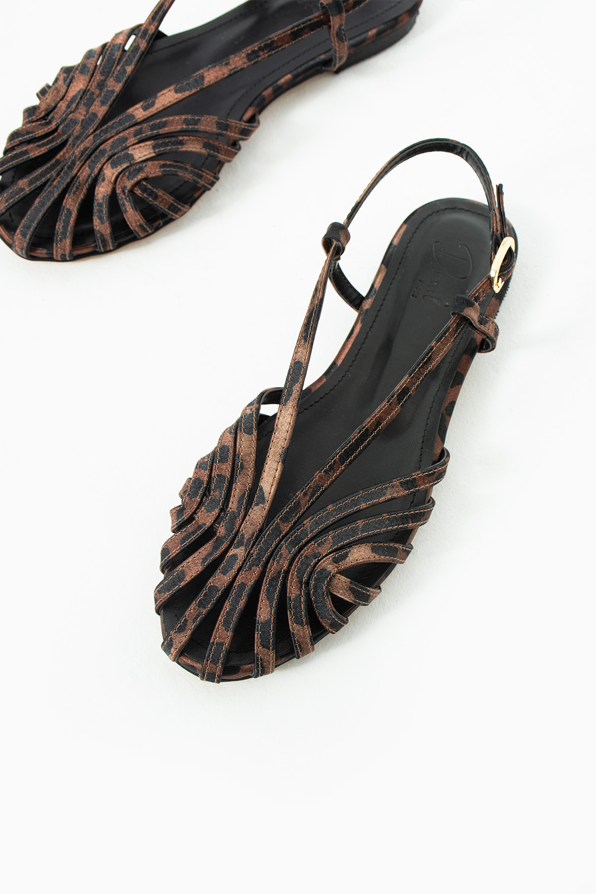 DUXAL SHOES Alba Kafesli İnce Bantlı Düz Tabanlı Günlük Kadın Sandalet görsel 2