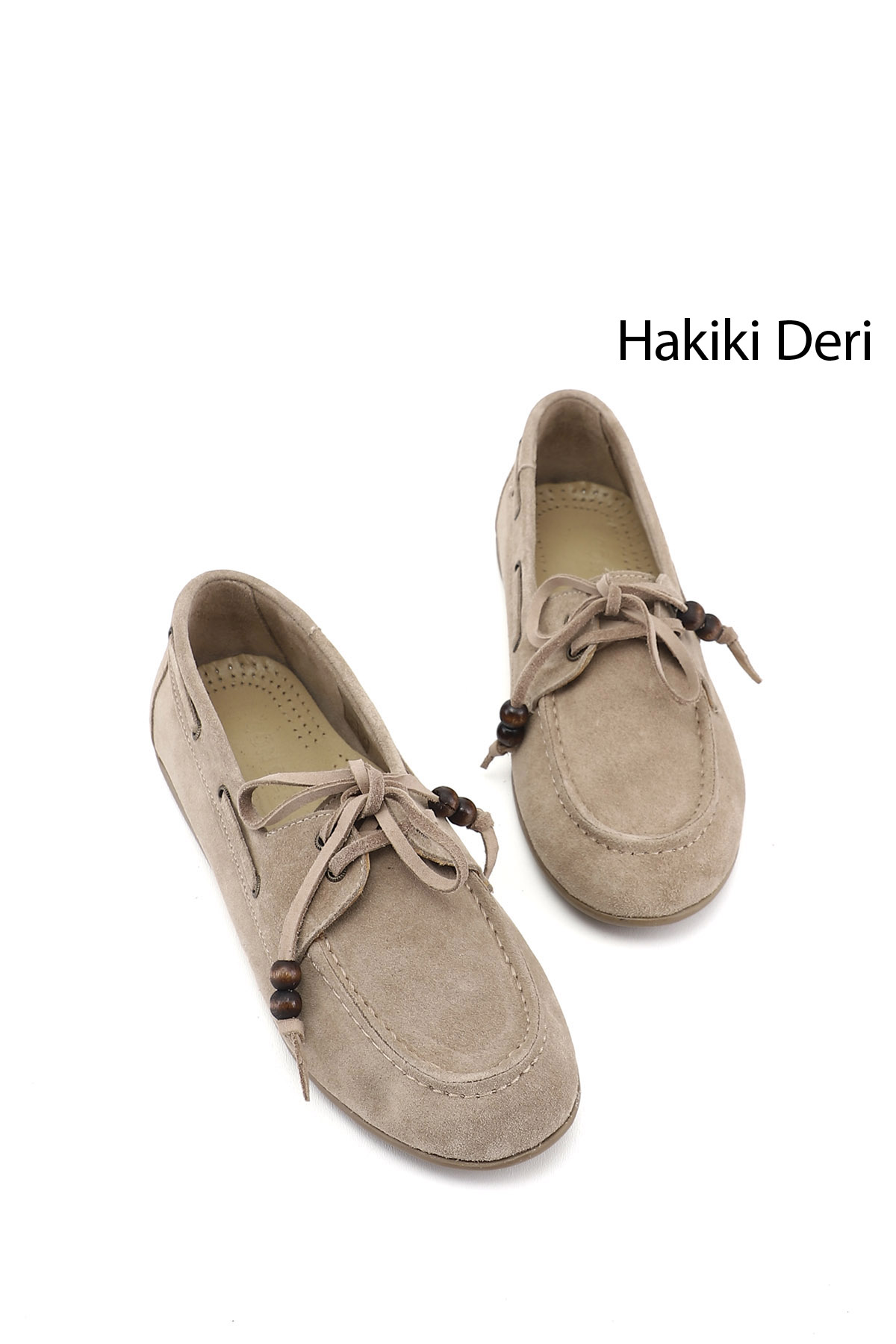 GÖNDERİ(R) Kadın KUM Bağcıklı Hakiki Deri Comfort Ayakkabı