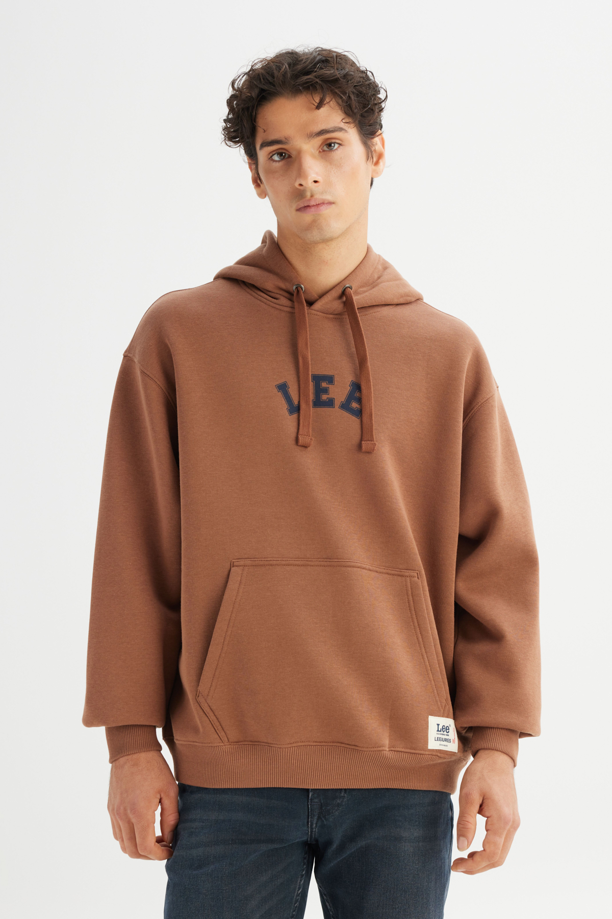 Lee Pamuklu Regular Fit Kapüşonlu İçi Polarlı Sweatshirt