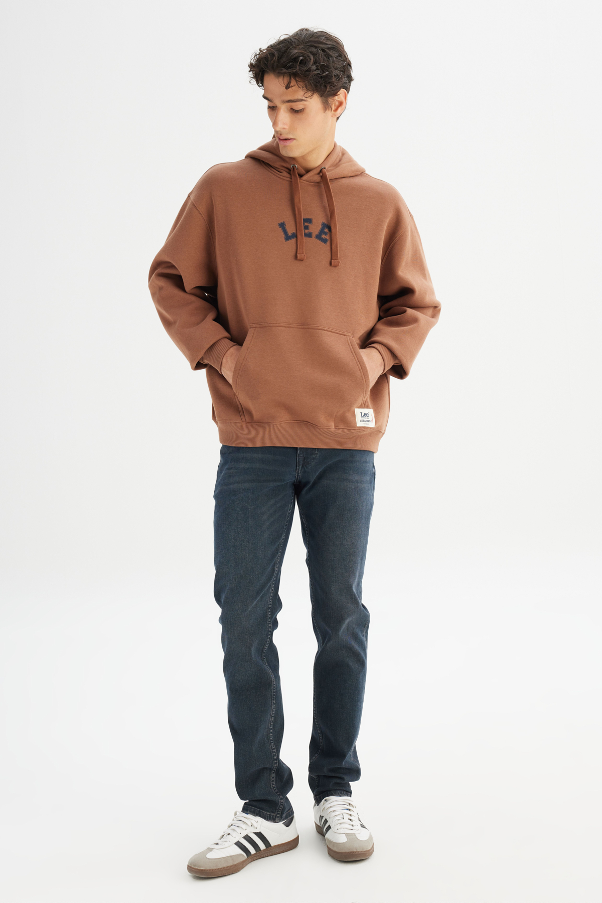 Lee Pamuklu Regular Fit Kapüşonlu İçi Polarlı Sweatshirt görsel 2