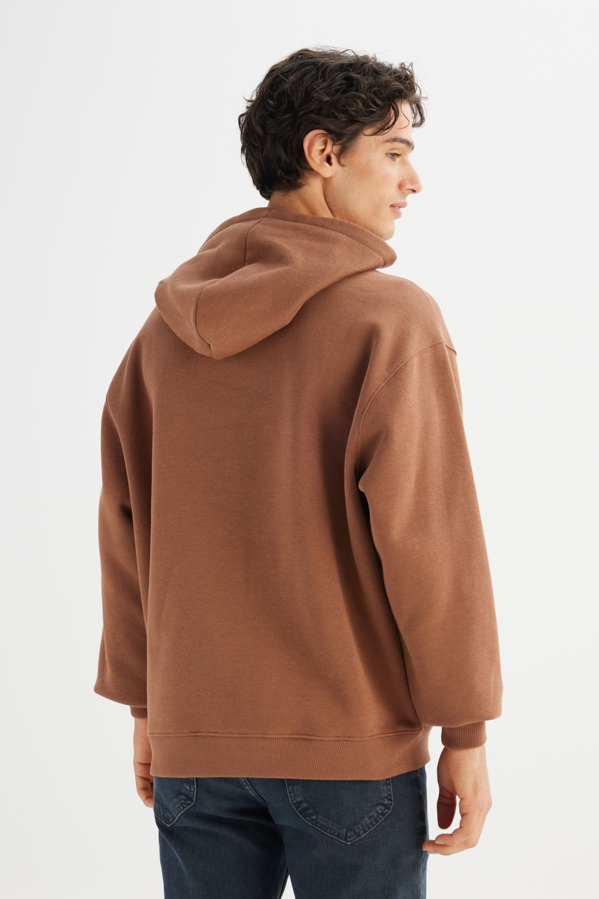 Lee Pamuklu Regular Fit Kapüşonlu İçi Polarlı Sweatshirt görsel 6