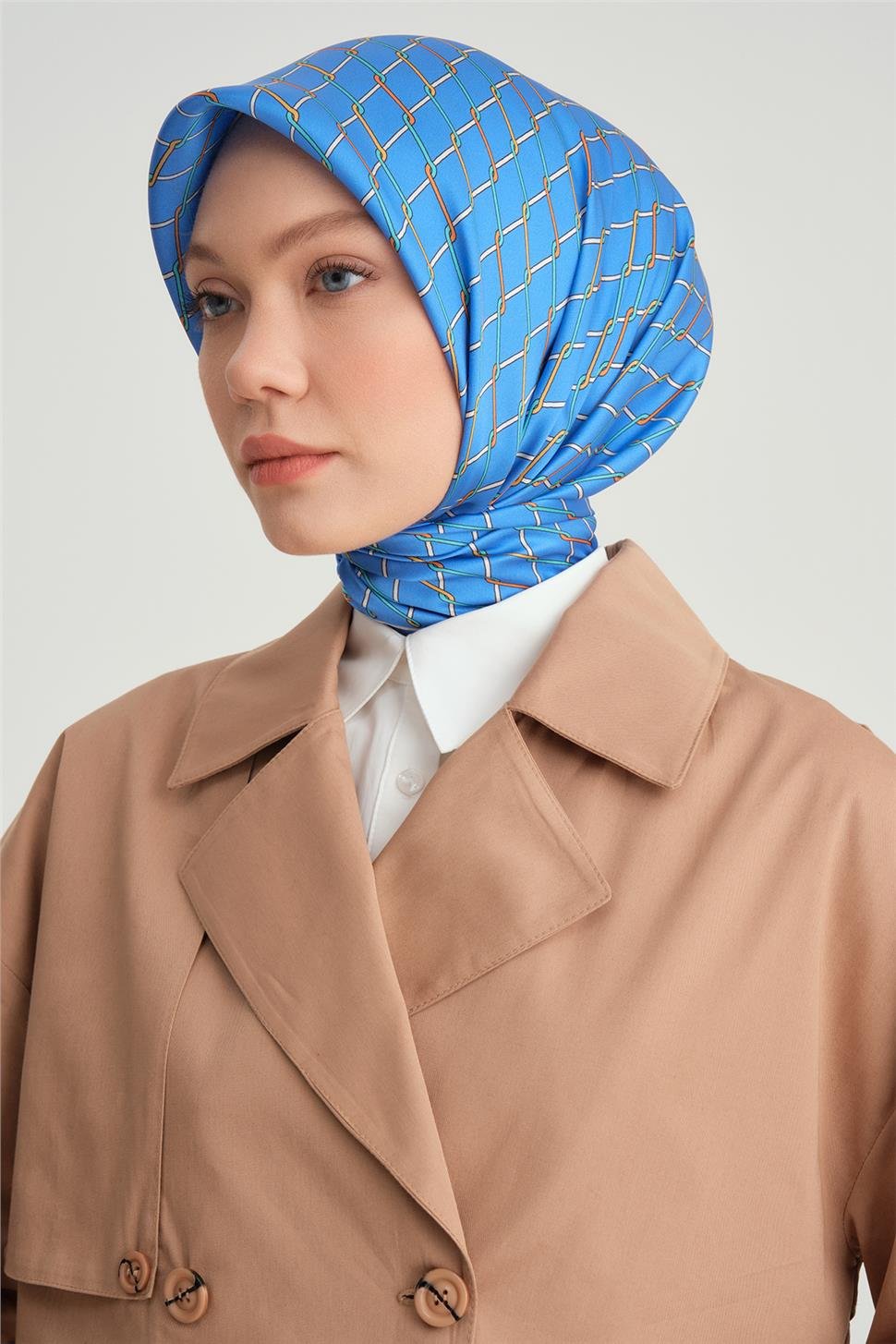 ARMİNE Kısa Trenchcoat Pamuk Ceket 24Y5401 Camel görsel 4