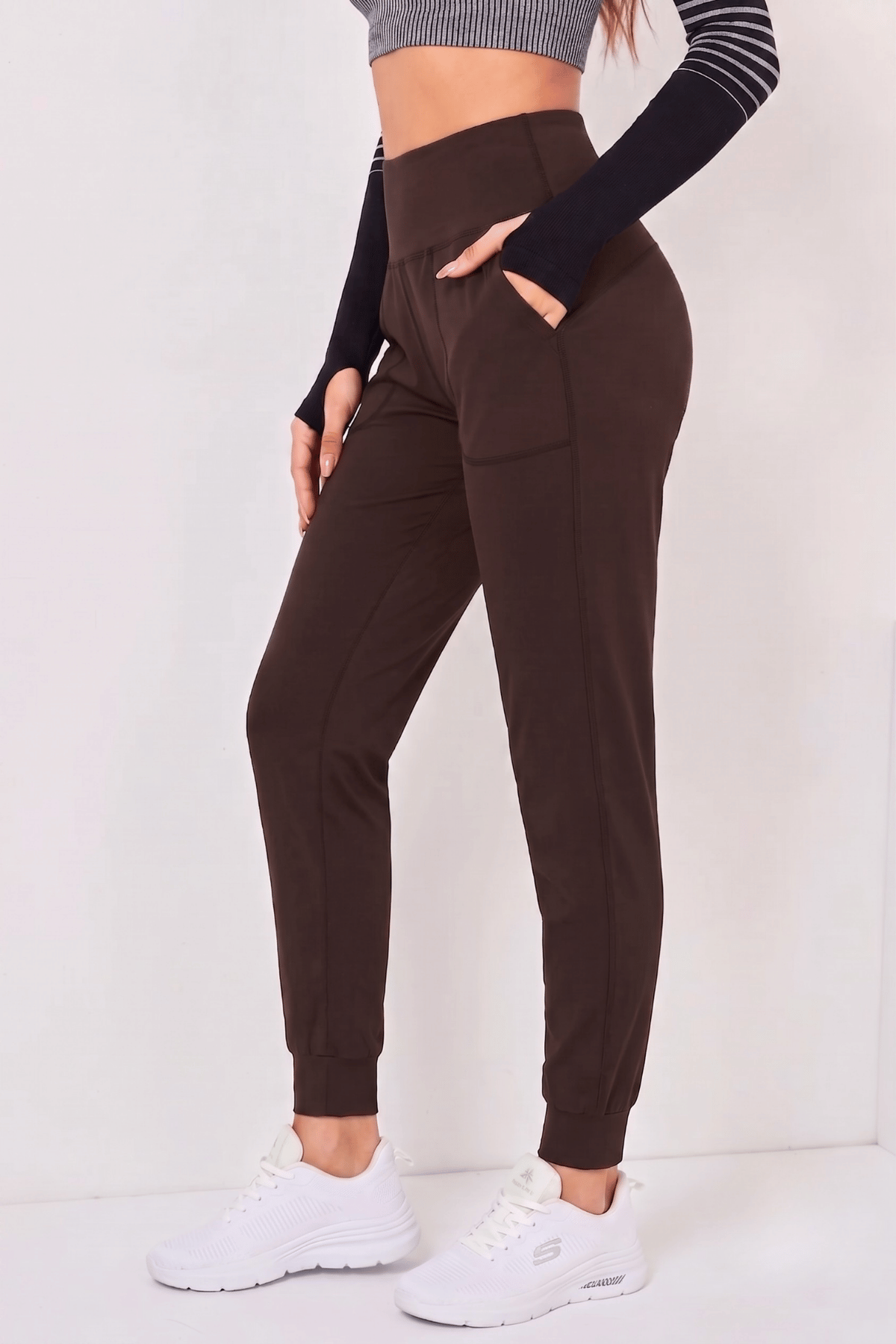 Genius Store Kadın Jogger Eşofman Esnek Yüksek Bel Jogger Eşofman Altı KADIN-JGRTYT görsel 2