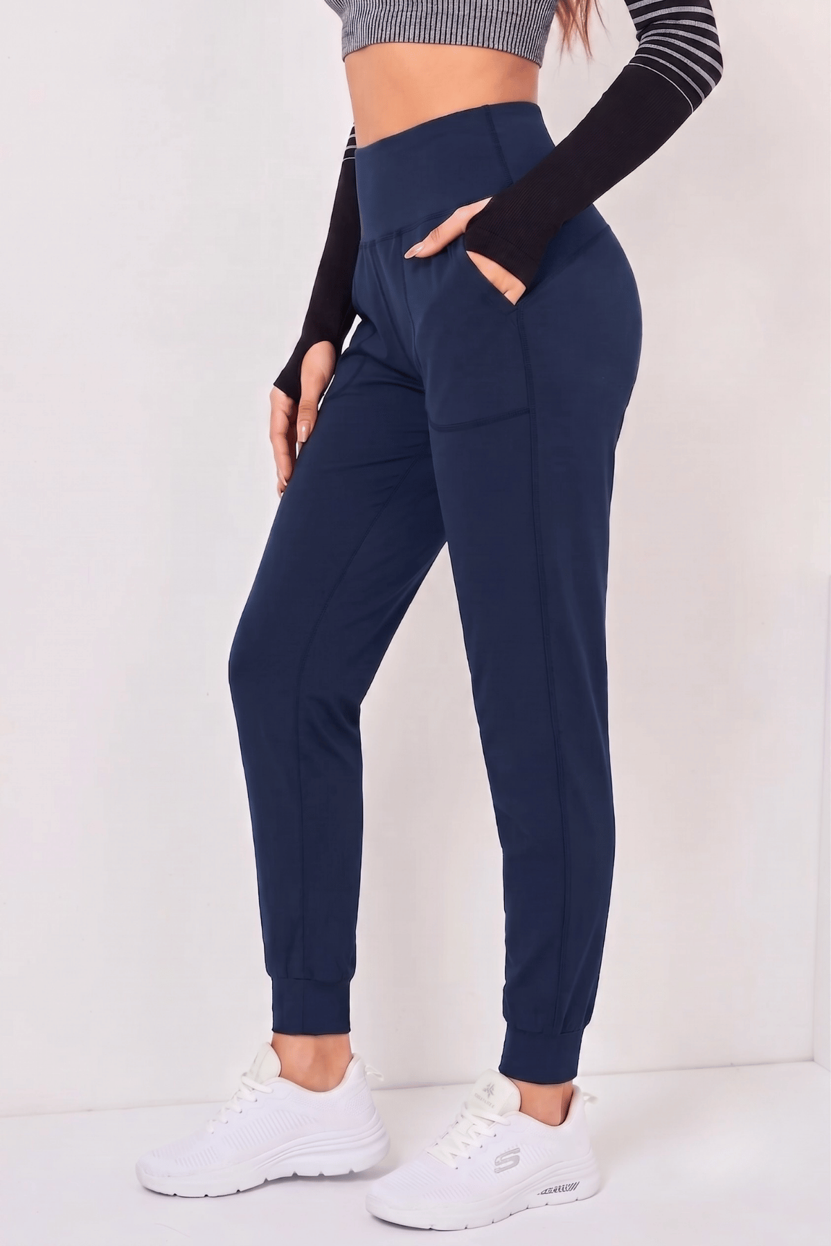 Genius Store Kadın Jogger Eşofman Esnek Yüksek Bel Jogger Eşofman Altı KADIN-JGRTYT görsel 3
