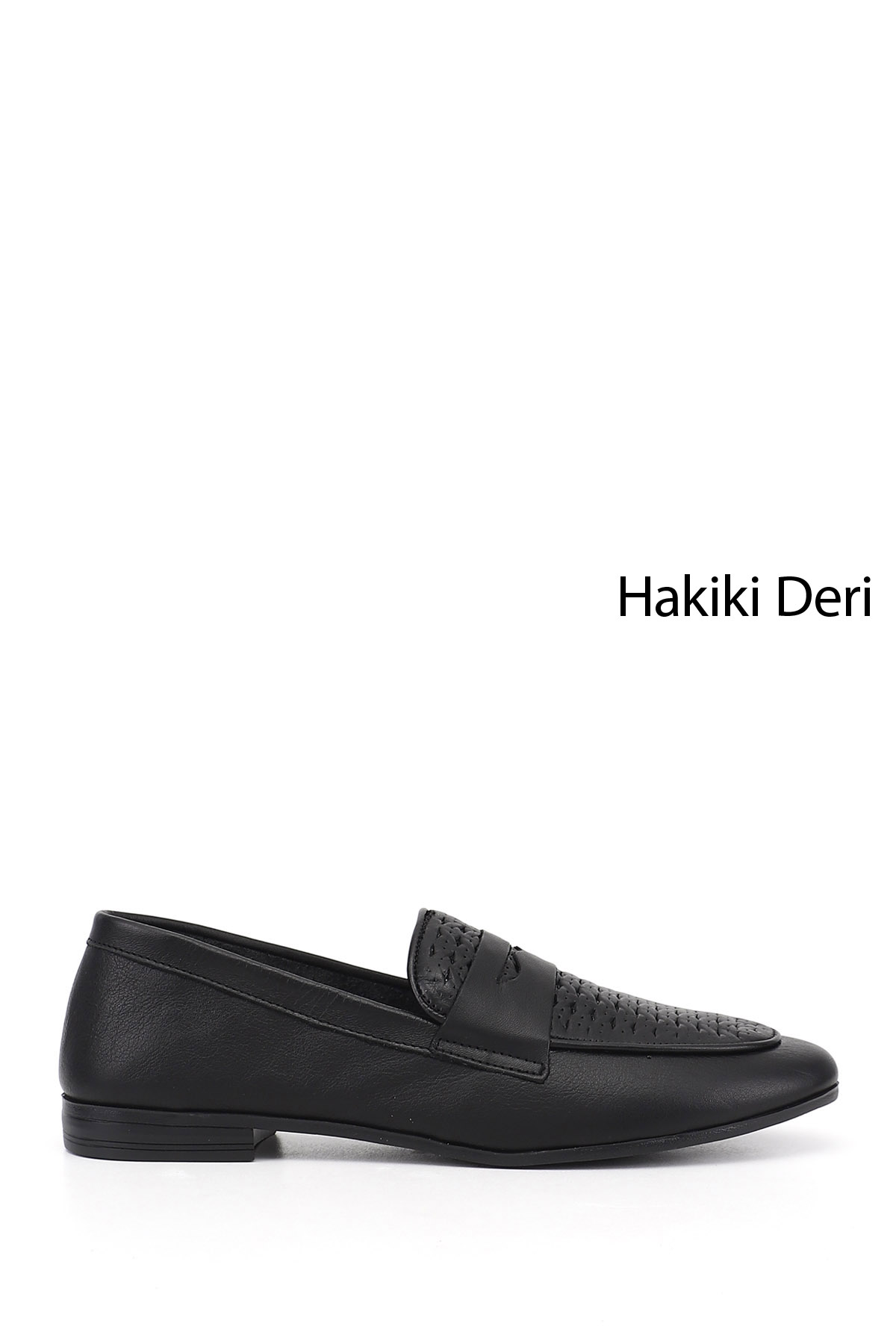 GÖNDERİ(R) Kadın SİYAH Baskılı Hakiki Deri Loafer