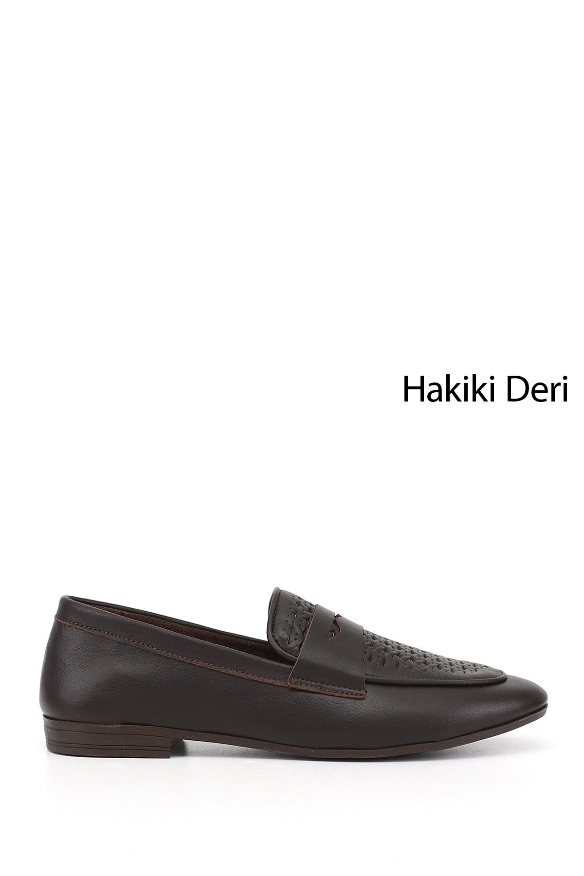 GÖNDERİ(R) Kadın TÜTÜN KAHVE Baskılı Hakiki Deri Loafer