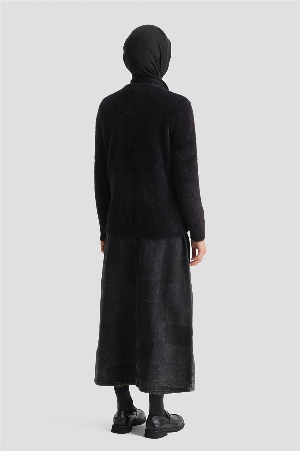 ARMİNE Dokulu Basic Kazak 25Kd6025 Siyah görsel 6