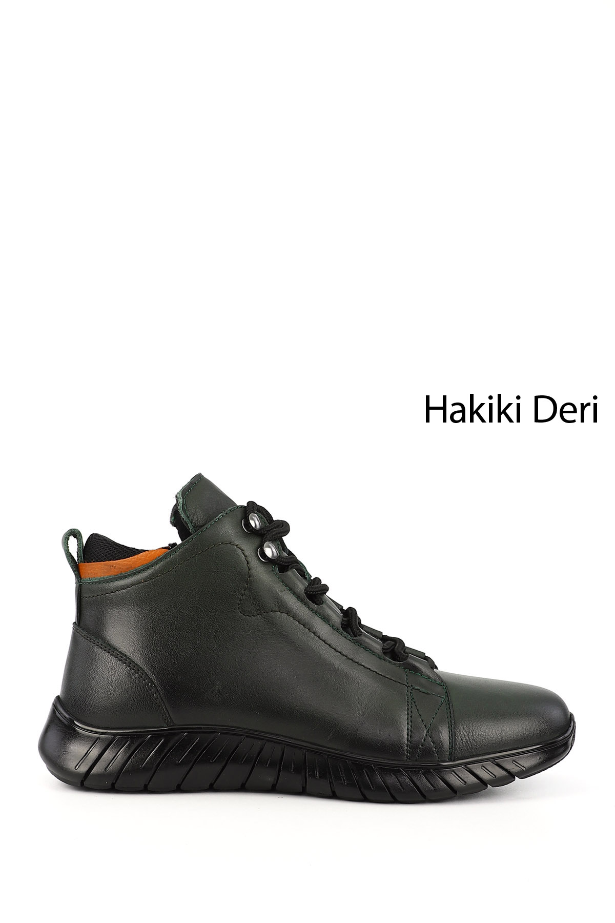 GÖNDERİ(R) Erkek HAKİ-YEŞİL Fermuarlı Hakiki Deri Outdoor Bot