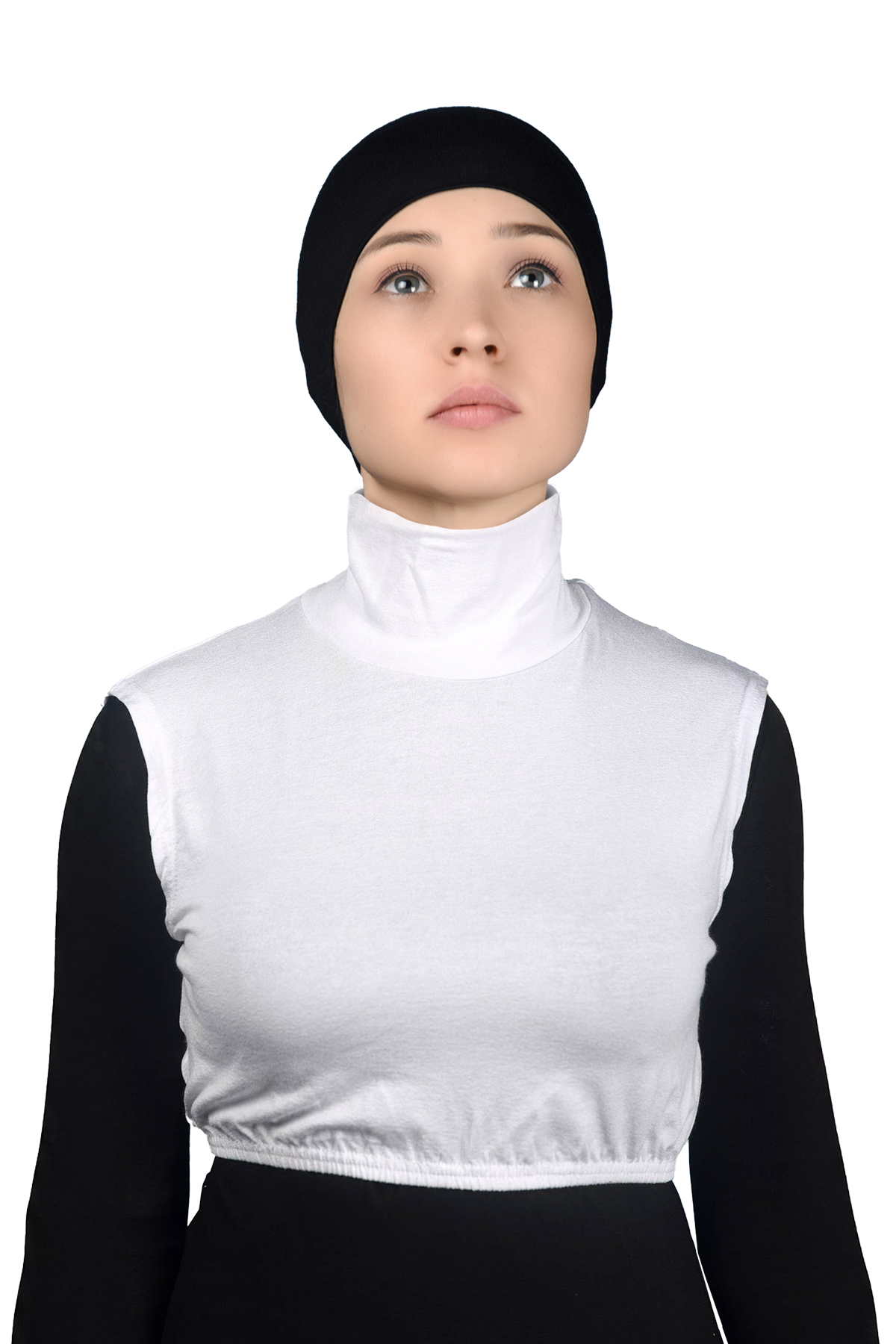 Altobeh Sıfır Kol Balıkçı Yaka Tam Boğazlı Elastanlı Penye Kadın Yarım Body görsel 2