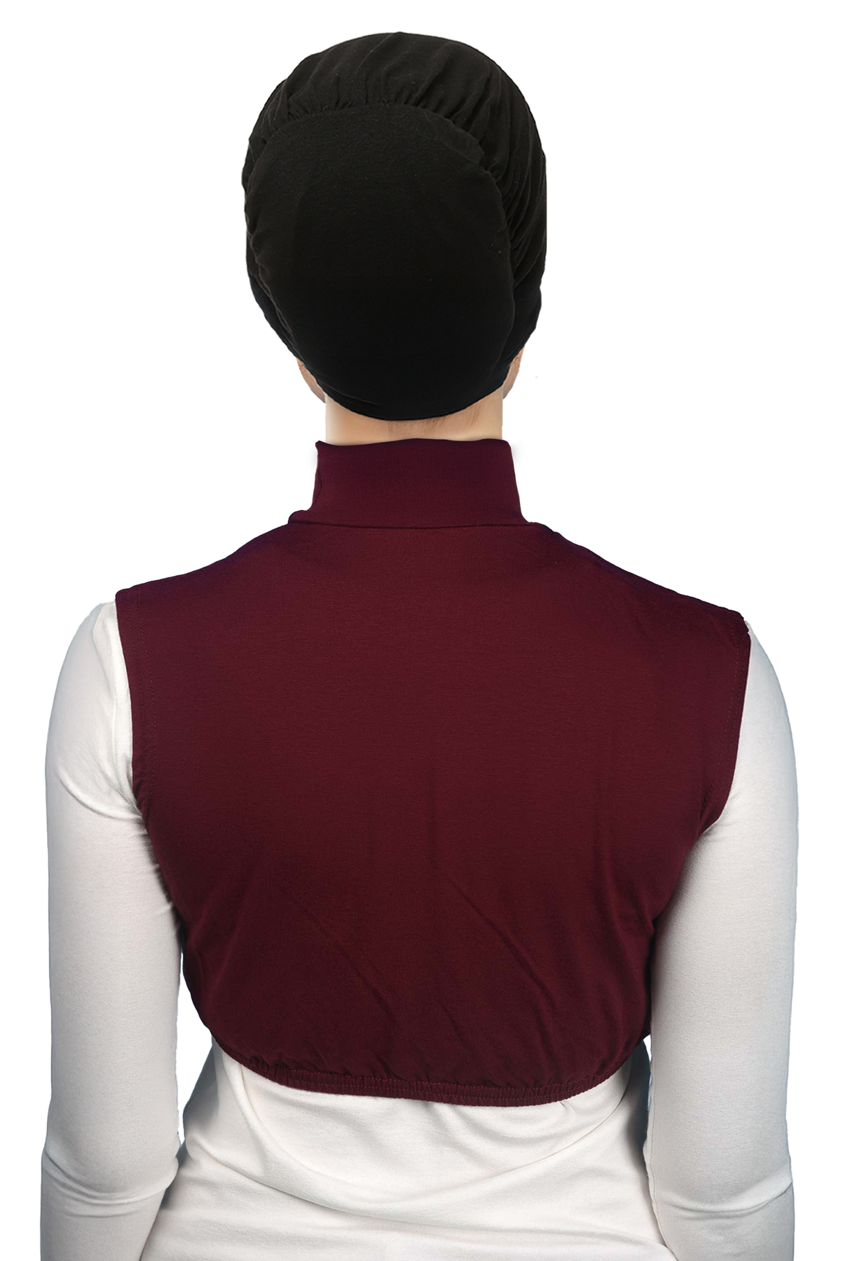 Altobeh Sıfır Kol Balıkçı Yaka Tam Boğazlı Elastanlı Penye Kadın Yarım Body görsel 4