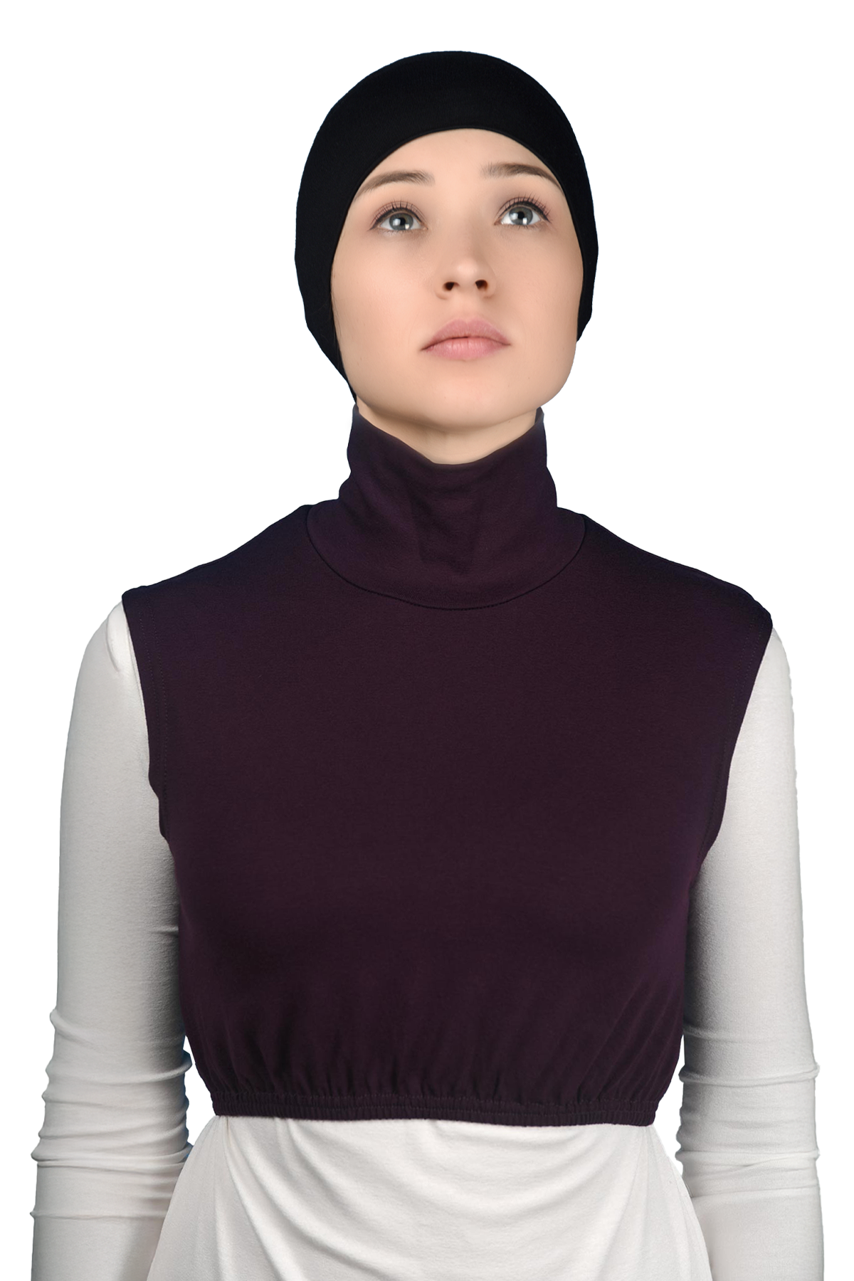 Altobeh Sıfır Kol Balıkçı Yaka Tam Boğazlı Elastanlı Penye Kadın Yarım Body görsel 2