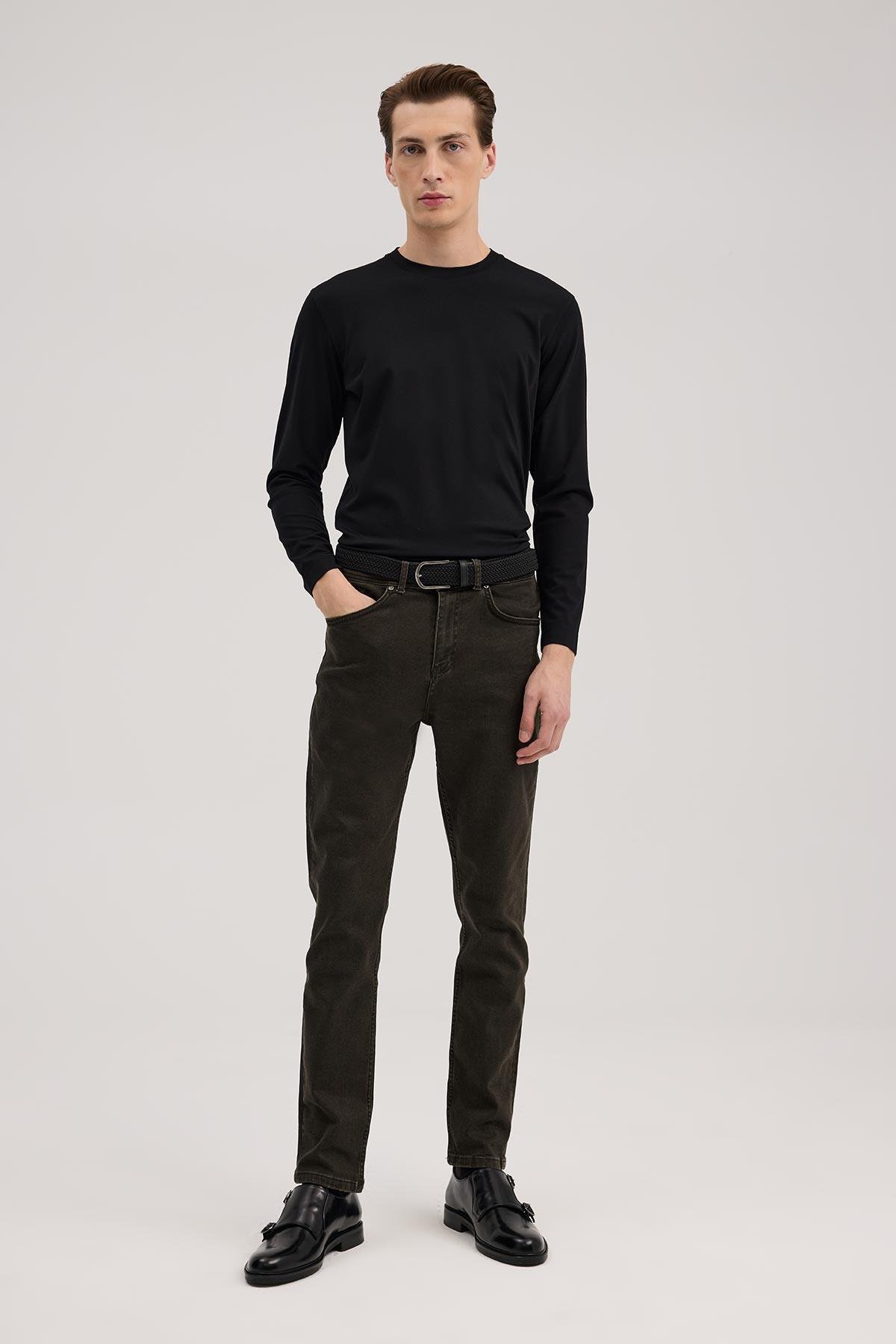 JAKAMEN Haki Slim Fit Jean Pantolon görsel 2