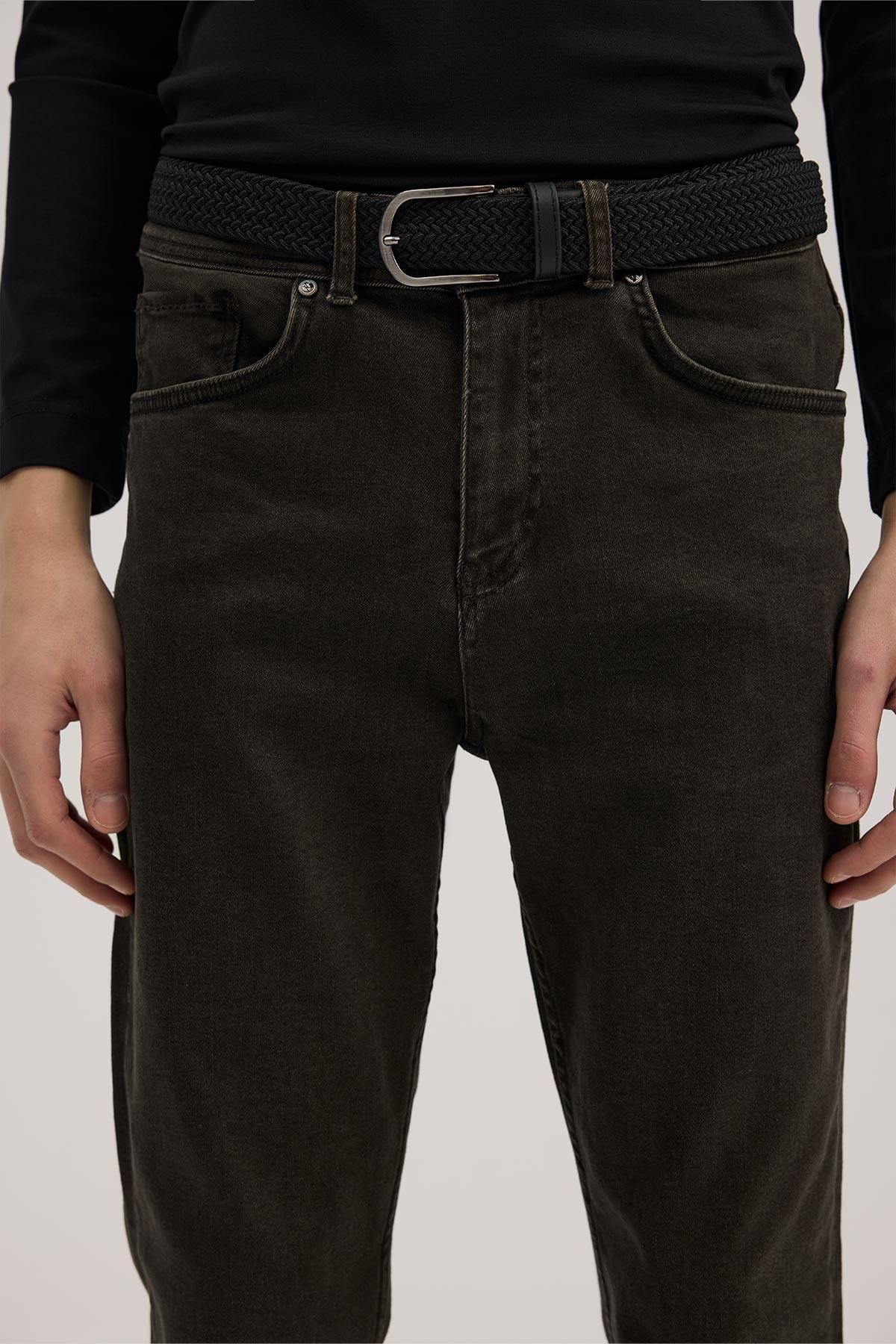JAKAMEN Haki Slim Fit Jean Pantolon görsel 3