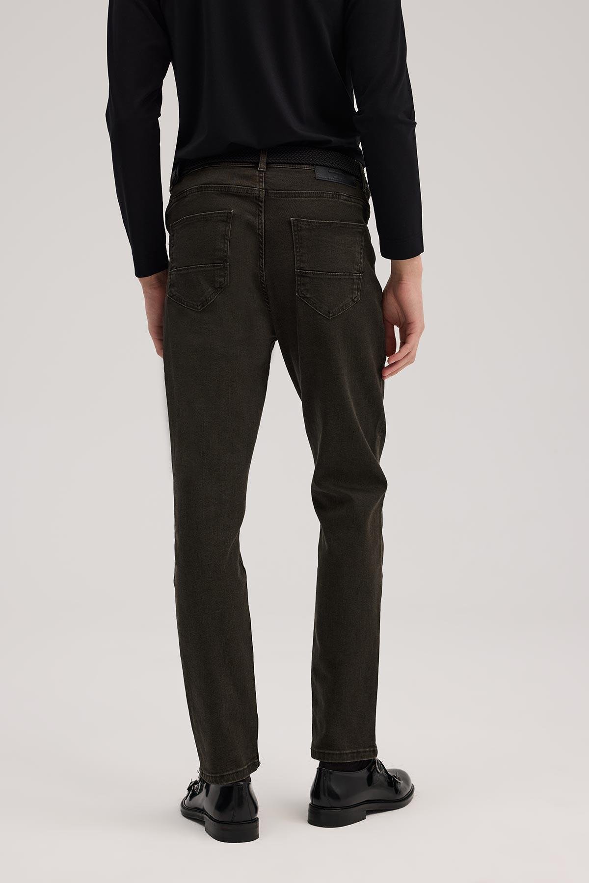JAKAMEN Haki Slim Fit Jean Pantolon görsel 4