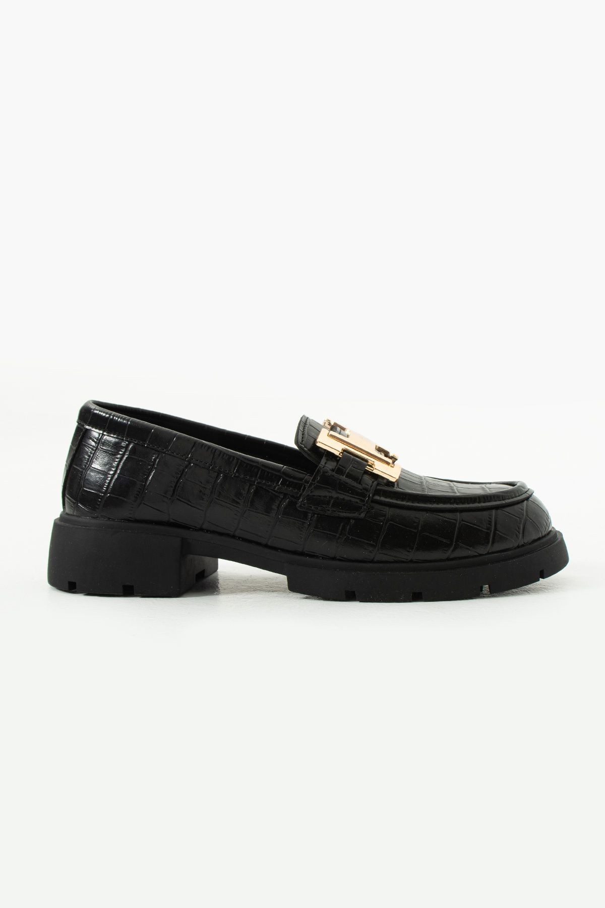 DUXAL SHOES Kadın Loafer Yüksek Taban Tokalı Günlük Ayakkabı görsel 4