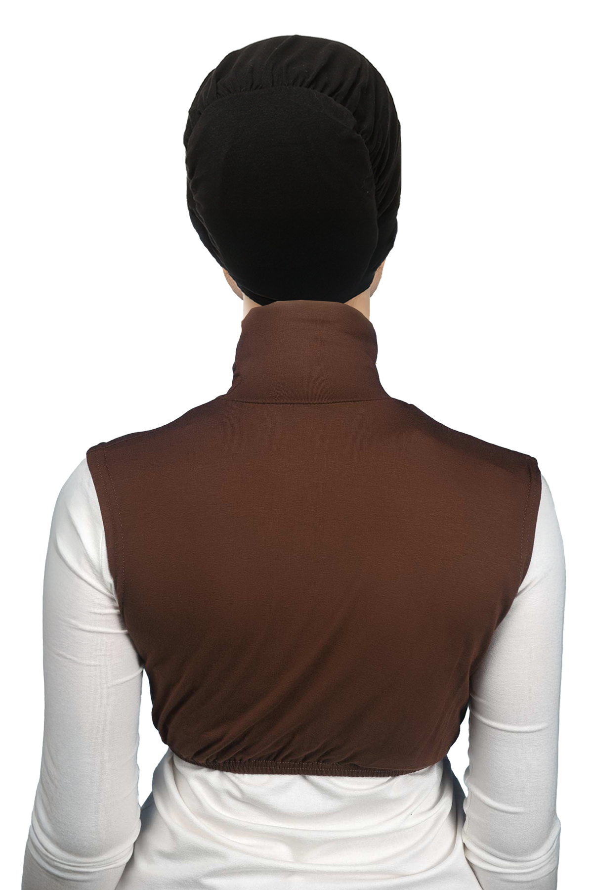 Altobeh Sıfır Kol Balıkçı Yaka Tam Boğazlı Elastanlı Penye Kadın Yarım Body görsel 4