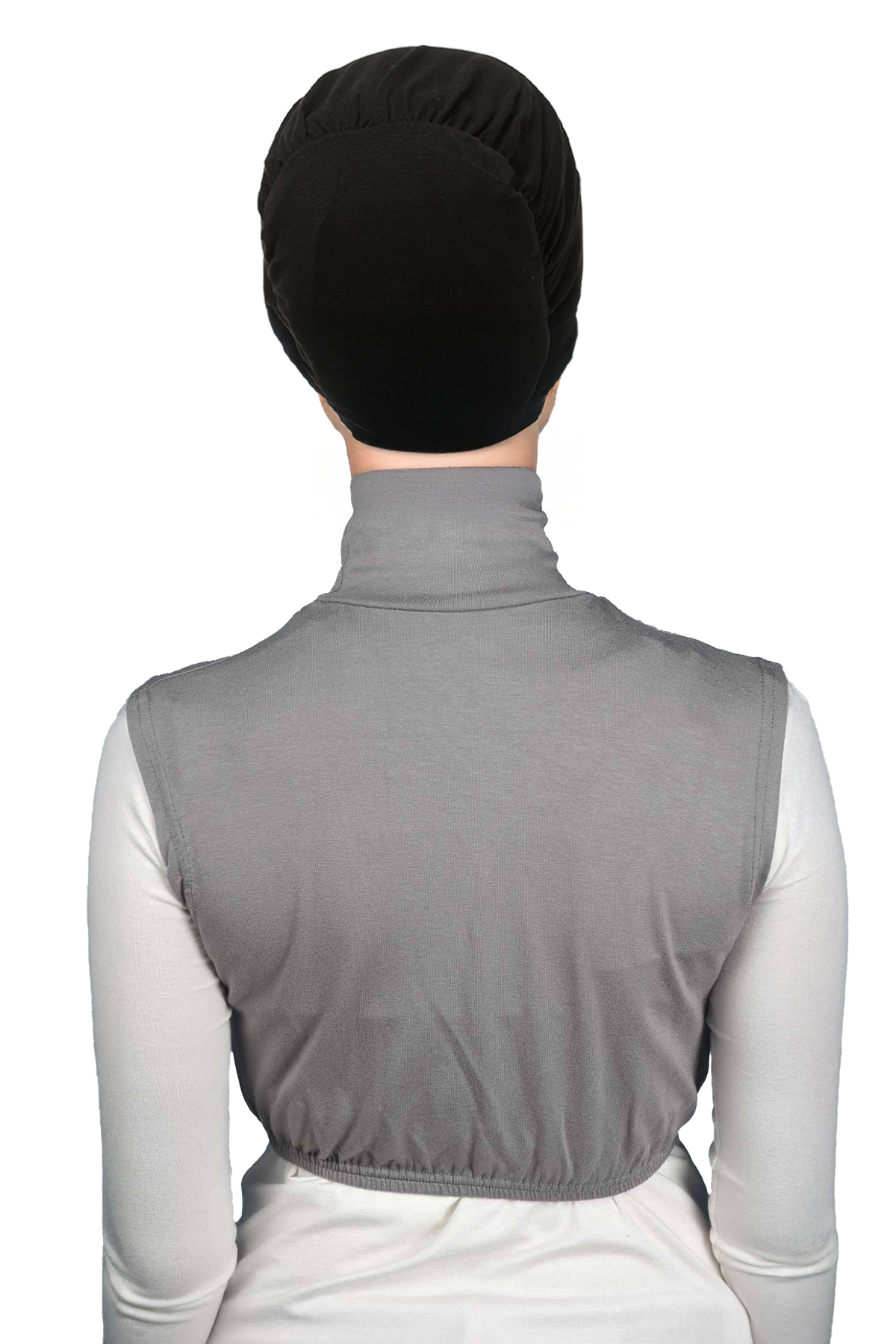 Altobeh Sıfır Kol Balıkçı Yaka Tam Boğazlı Elastanlı Penye Kadın Yarım Body görsel 4