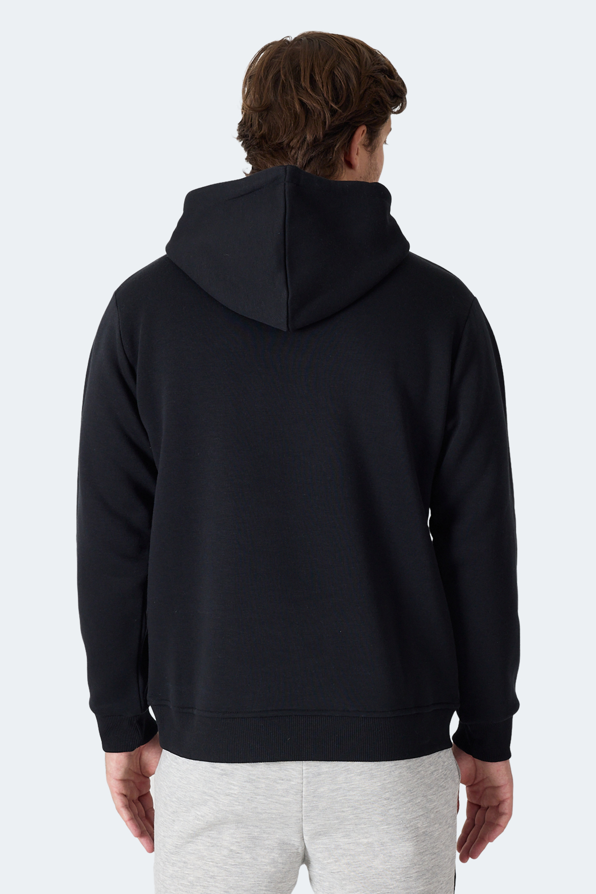 SLAZENGER MOONLIGHT I Erkek Kapüşonlu Siyah Sweatshirt görsel 6