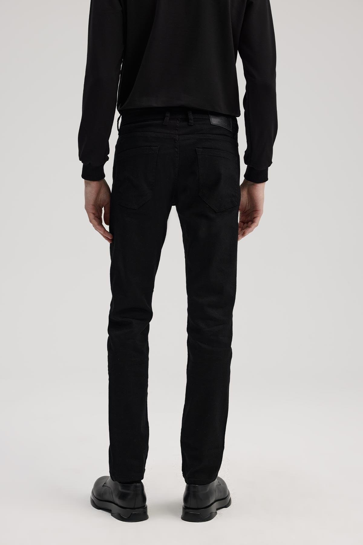 JAKAMEN Siyah Slim Fit 5 Cep Jean Pantolon görsel 4