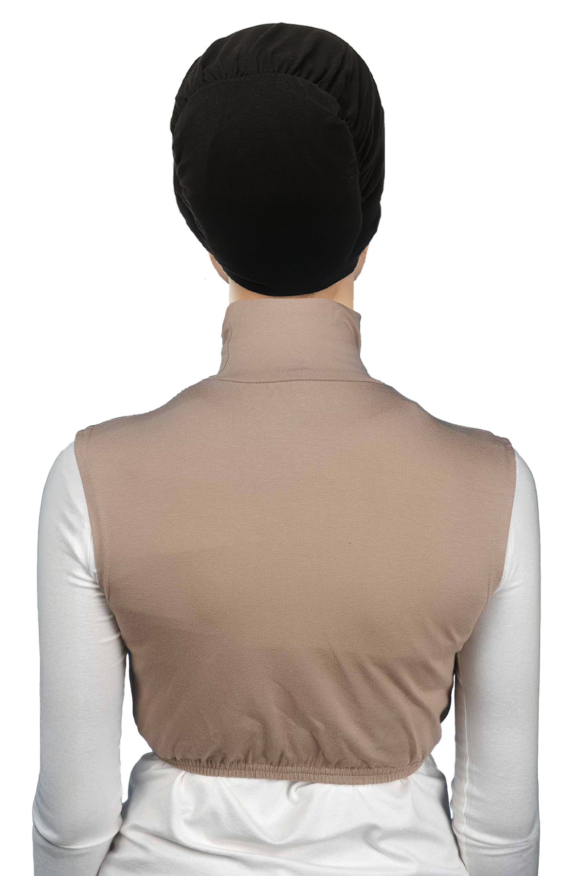 Altobeh Sıfır Kol Balıkçı Yaka Tam Boğazlı Elastanlı Penye Kadın Yarım Body görsel 4