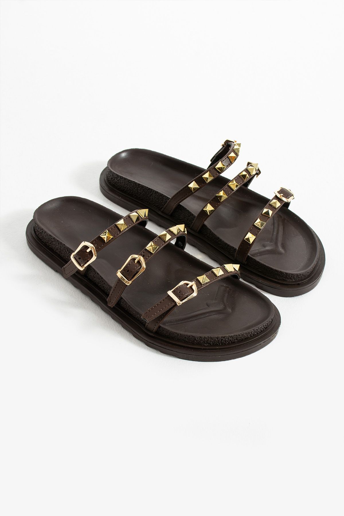 DUXAL SHOES Valora Gold Detaylı Kadın Terlik