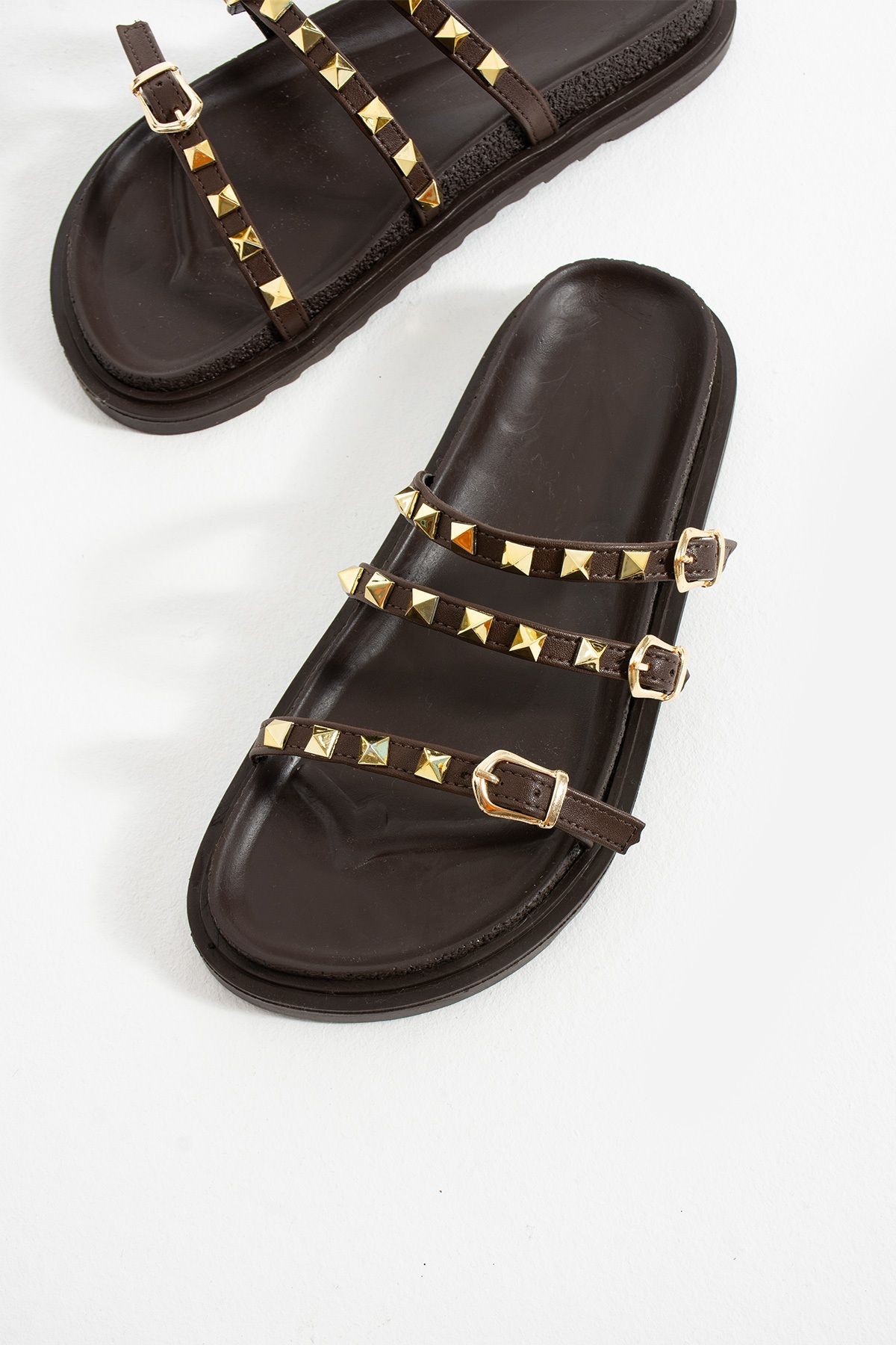 DUXAL SHOES Valora Gold Detaylı Kadın Terlik görsel 4
