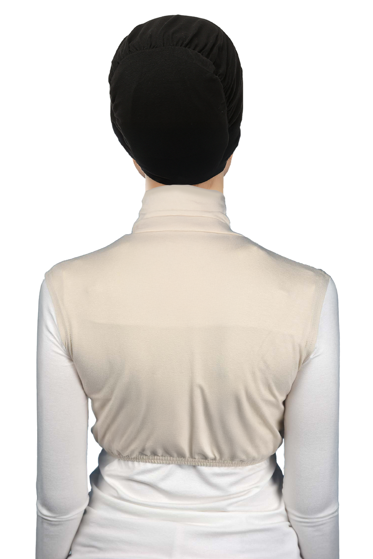 Altobeh Sıfır Kol Balıkçı Yaka Tam Boğazlı Elastanlı Penye Kadın Yarım Body görsel 4