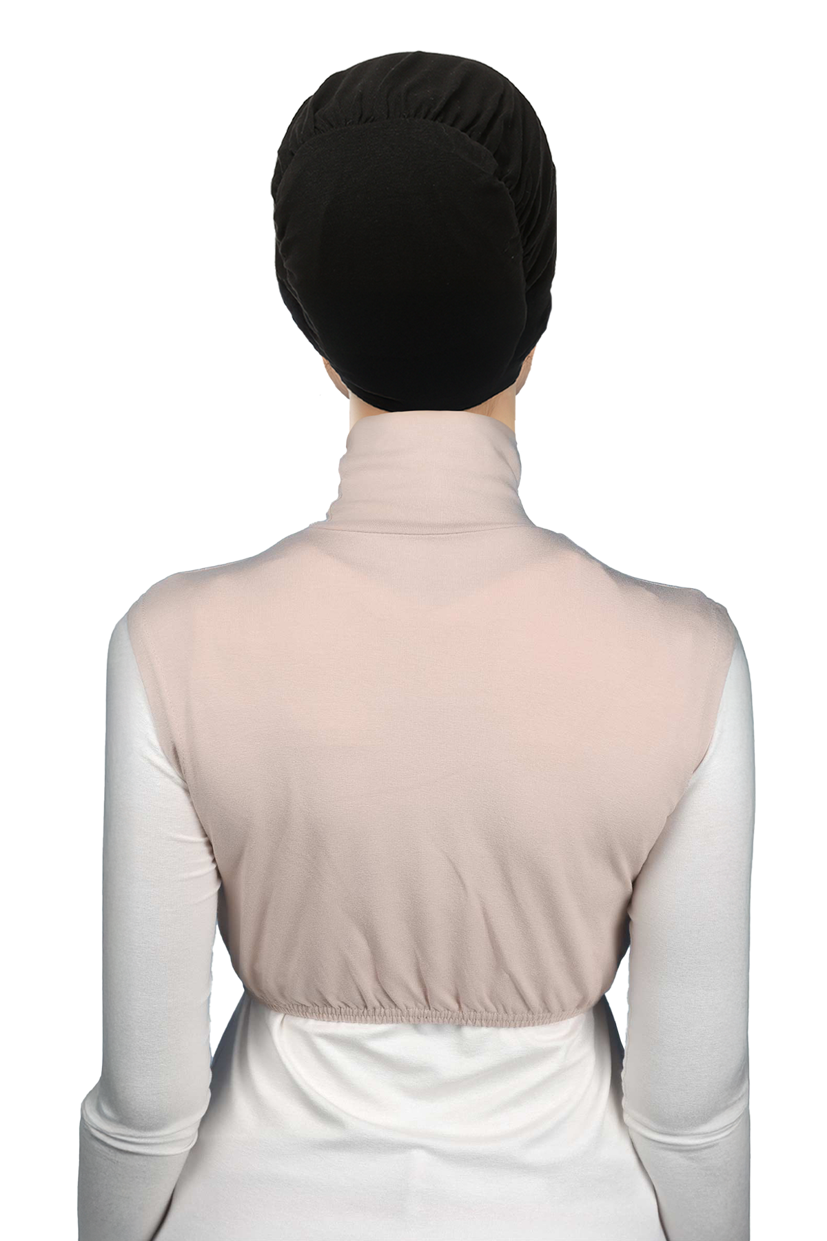 Altobeh Sıfır Kol Balıkçı Yaka Tam Boğazlı Elastanlı Penye Kadın Yarım Body görsel 4