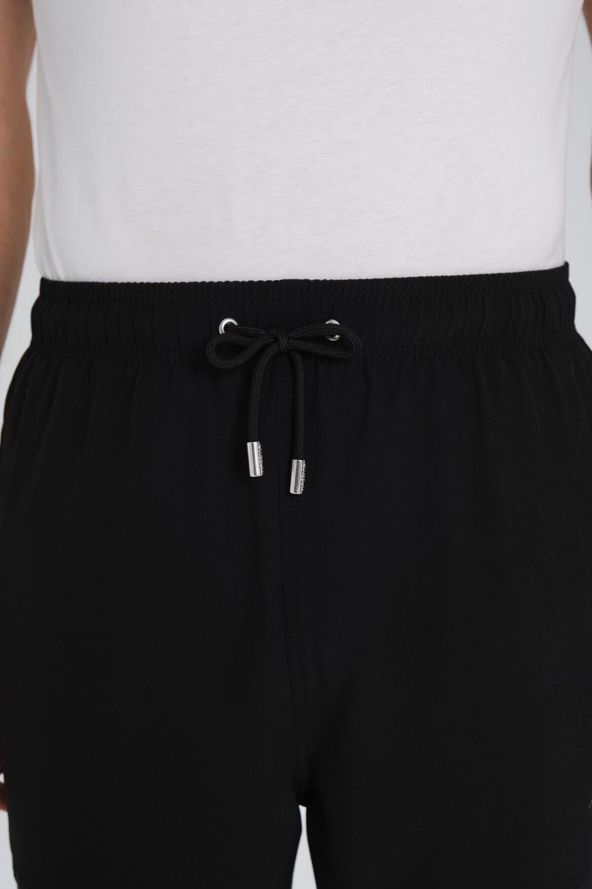 Haşema Siyah Uzun Erkek Havuz Ve Deniz Şortu 2426 görsel 5