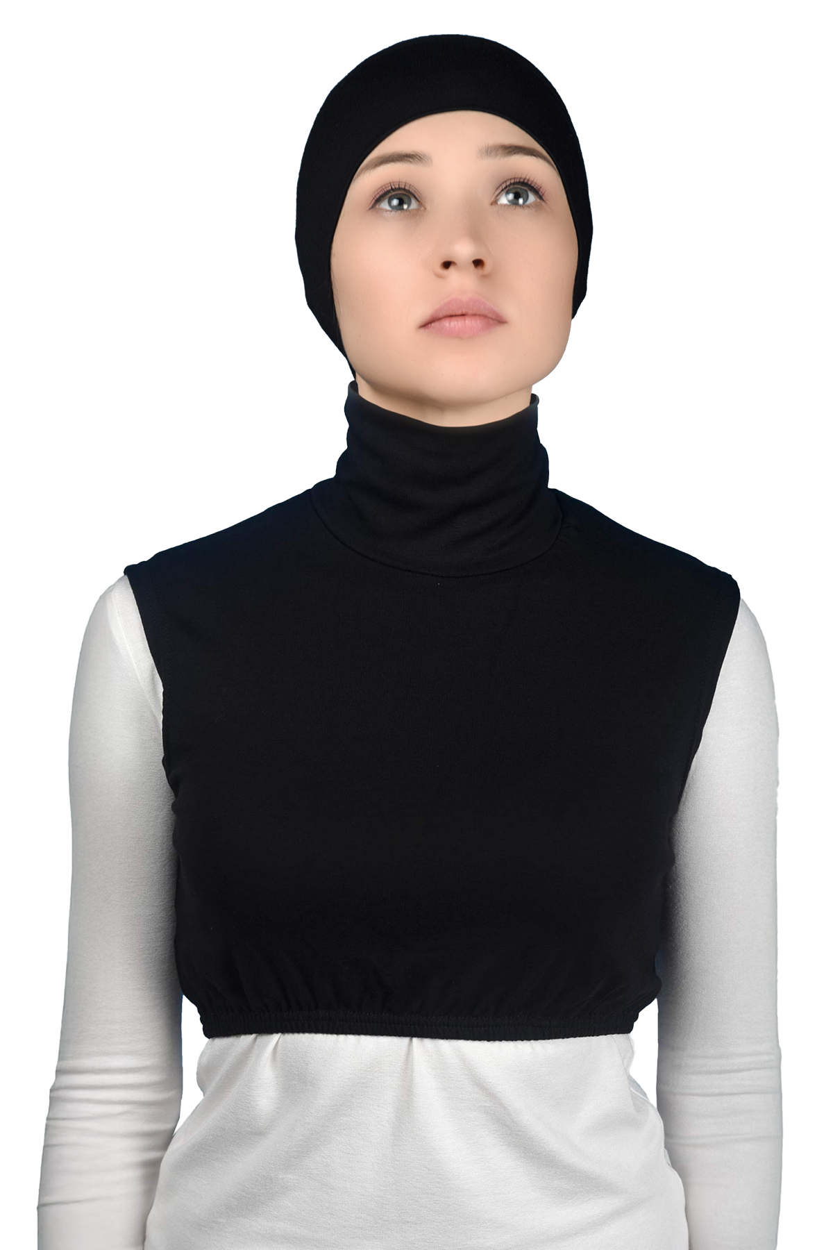 Altobeh Sıfır Kol Balıkçı Yaka Tam Boğazlı Elastanlı Penye Kadın Yarım Body görsel 2