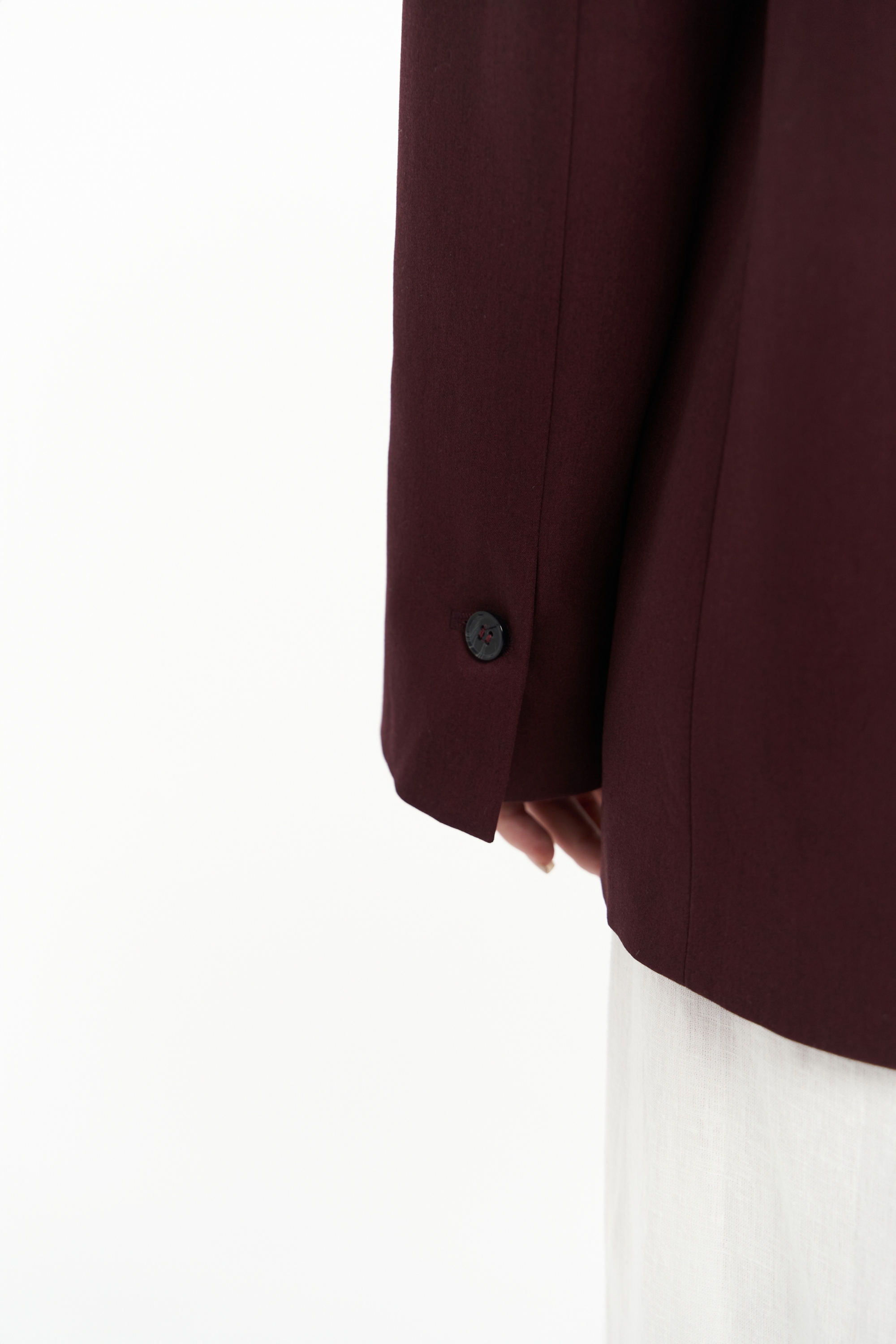 Mai Collection Volda Yaka Detay Bordo Blazer görsel 8