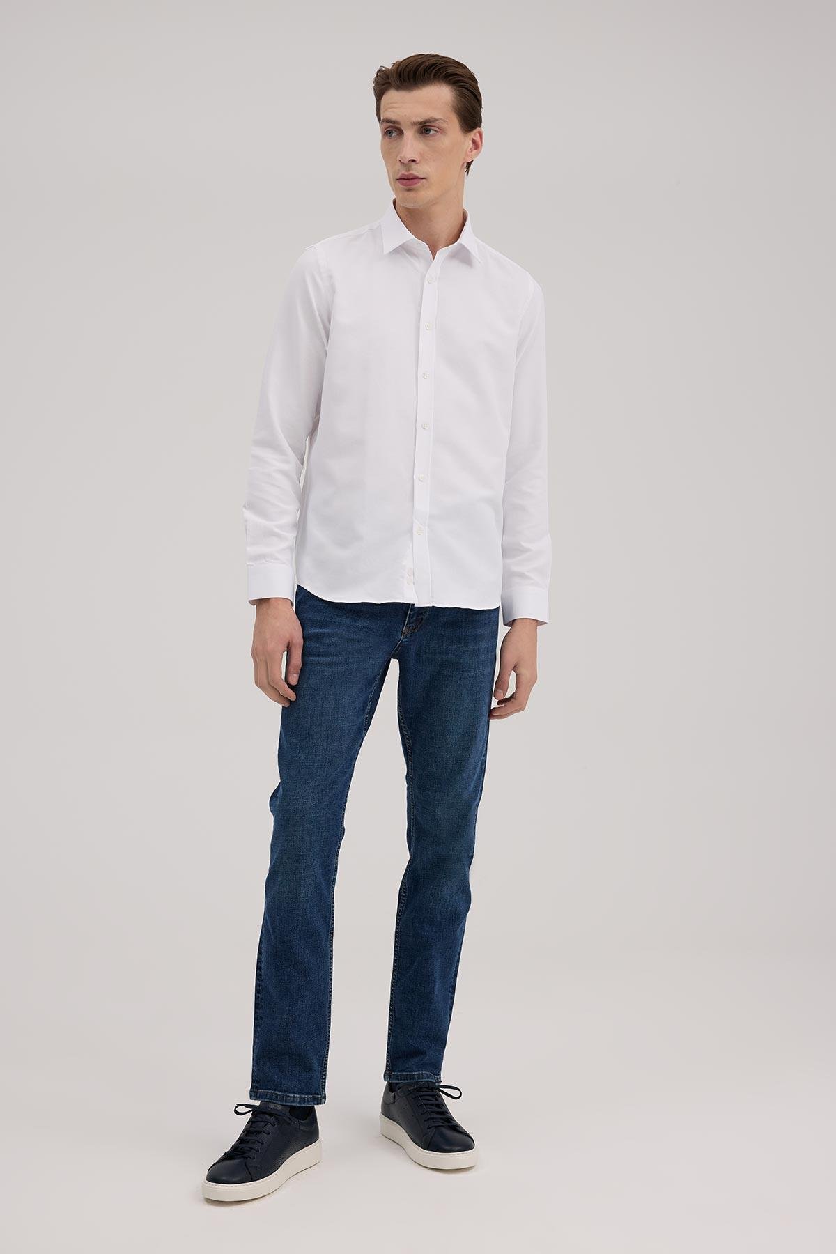 JAKAMEN Lacivert Slim Fit Jean Pantolon