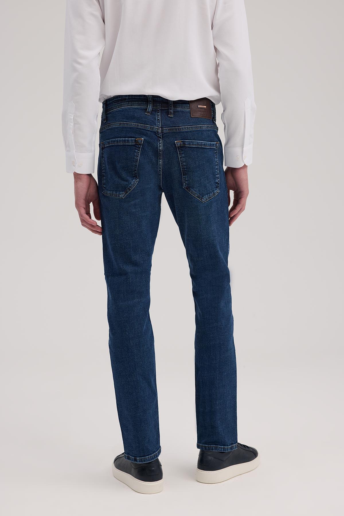 JAKAMEN Lacivert Slim Fit Jean Pantolon görsel 4