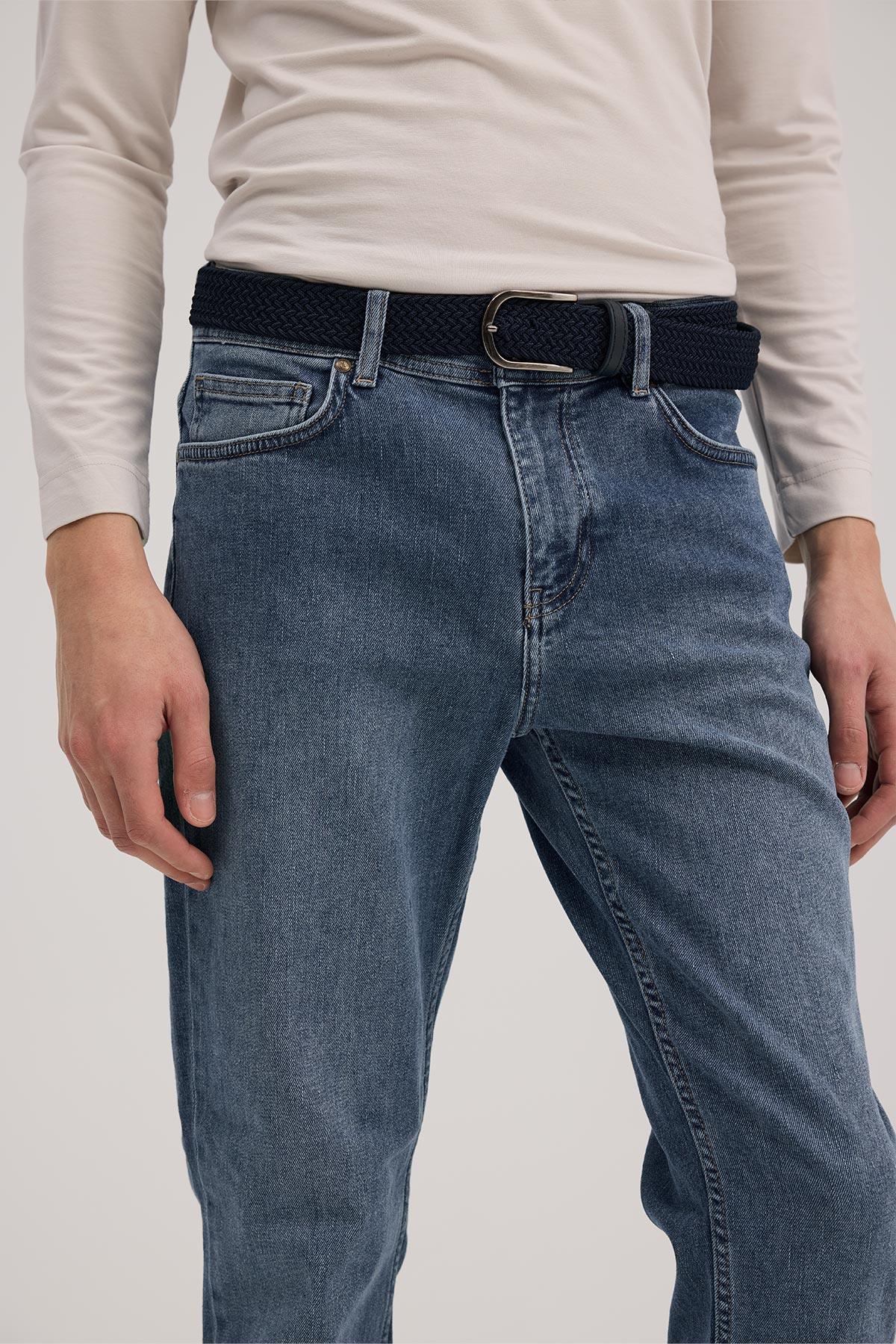 JAKAMEN Lacivert Slim Fit 5 Cep Jean Pantolon görsel 3
