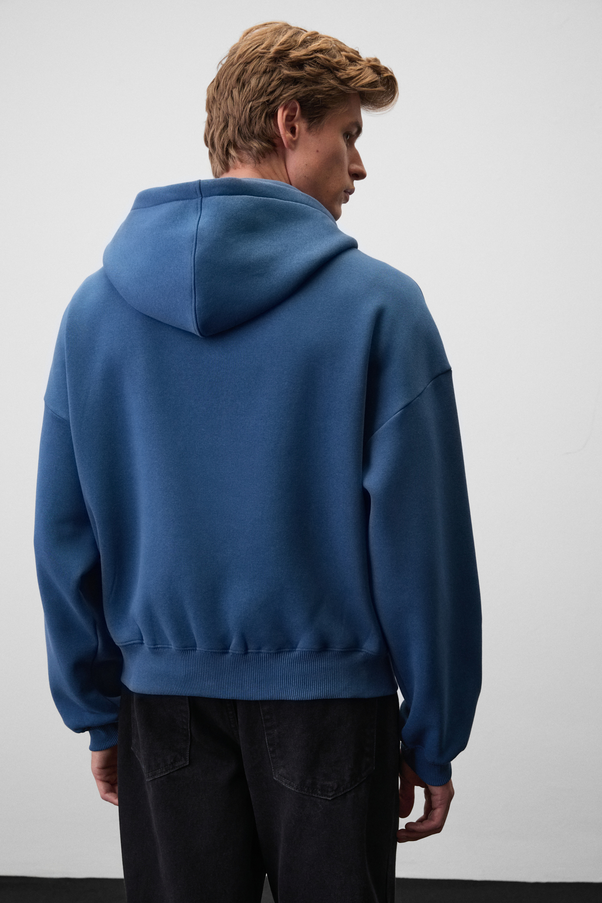 GRIMELANGE SONGULO Erkek Fermuarlı Kapüşonlu MAVİ Sweatshirt görsel 6