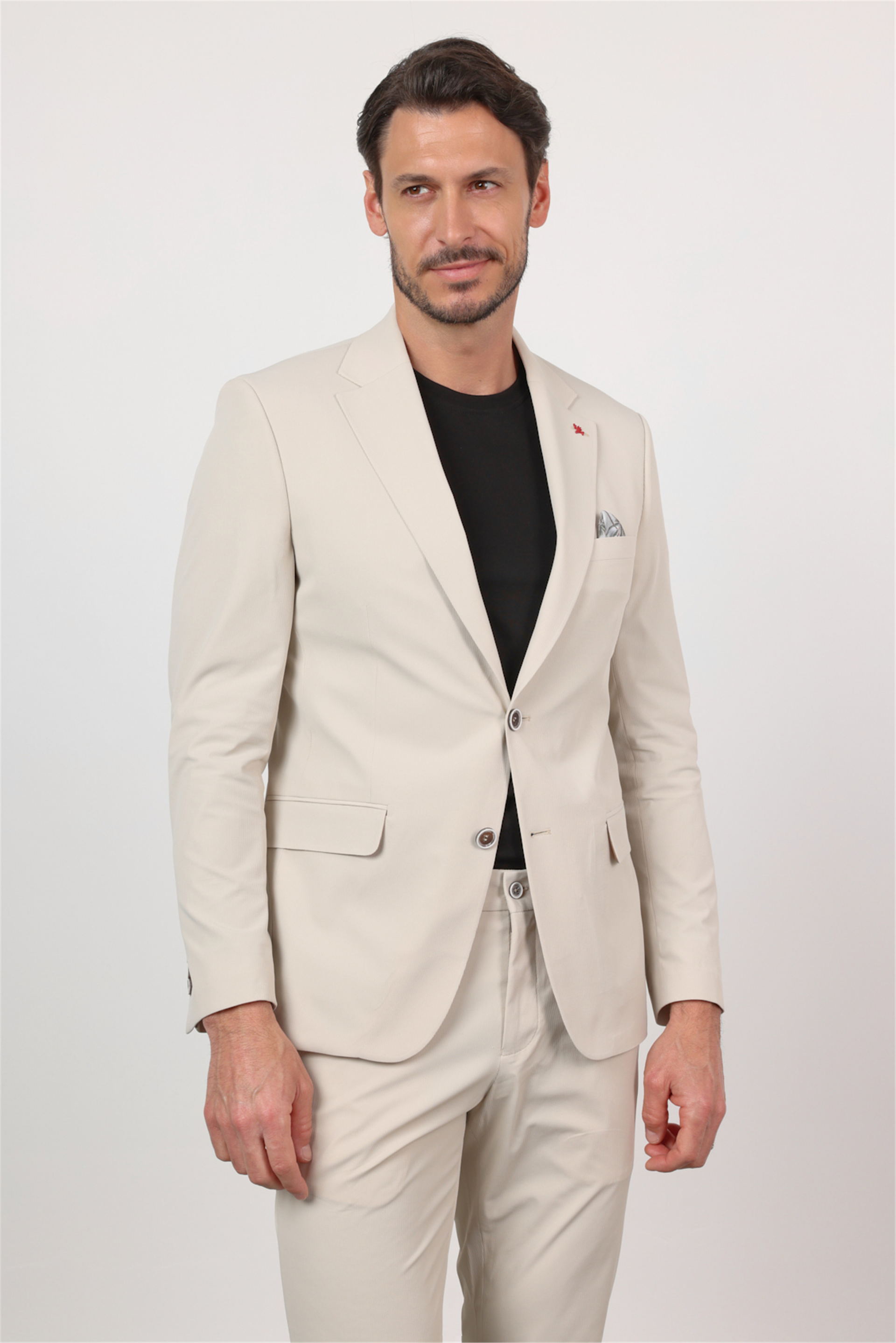 İMZA Kendinden Desenli Mono Yaka 6 Drop Slim Fit Takım Elbise 1001260162 görsel 2