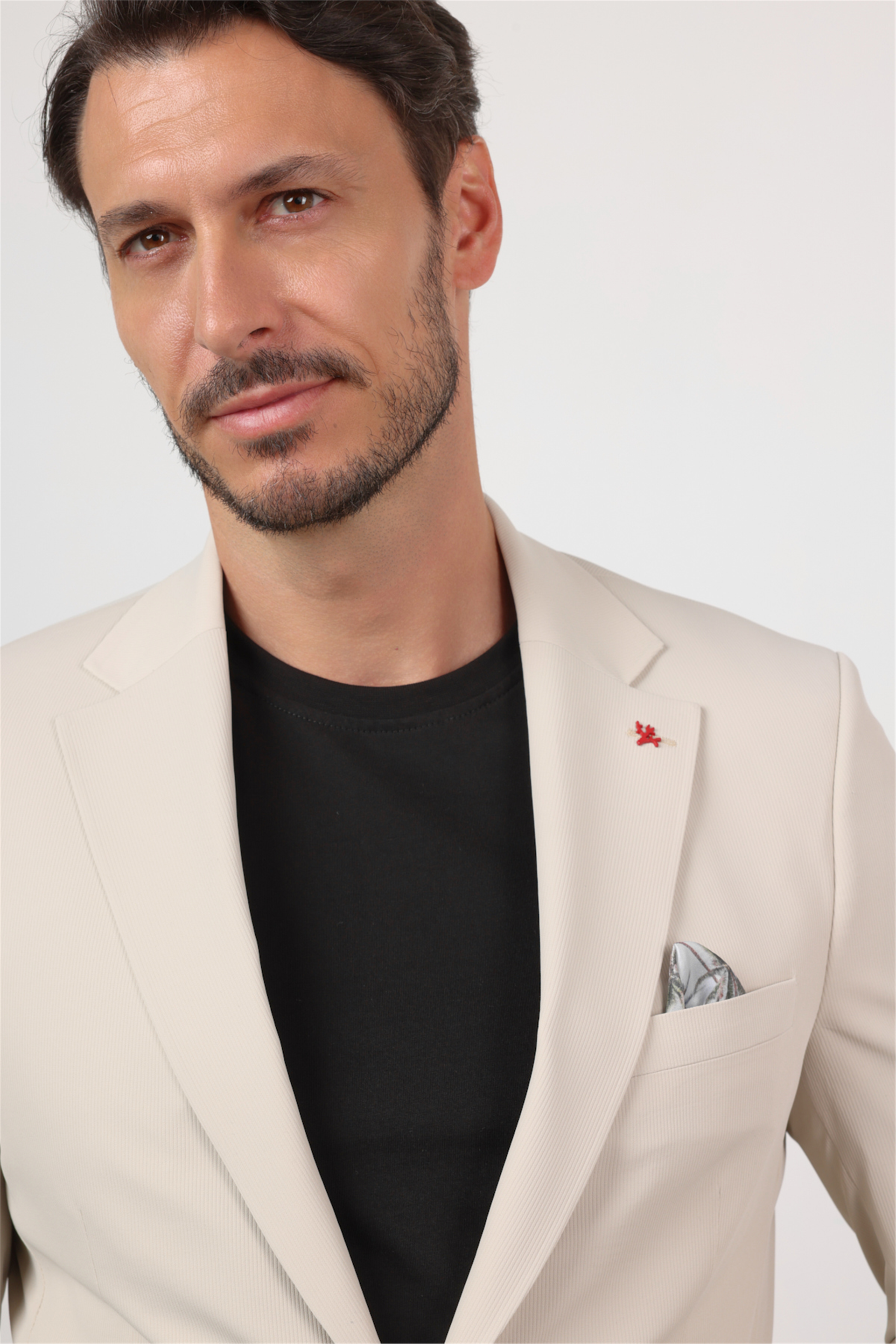 İMZA Kendinden Desenli Mono Yaka 6 Drop Slim Fit Takım Elbise 1001260162 görsel 6