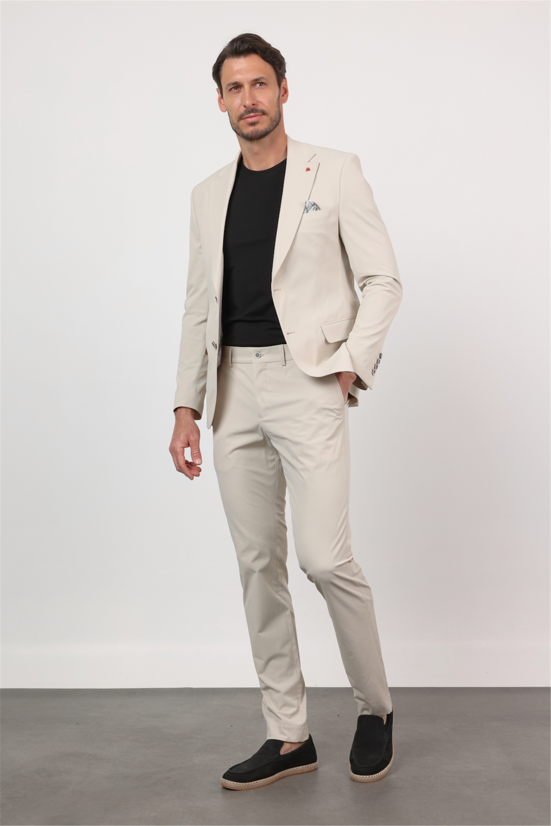 İMZA Kendinden Desenli Mono Yaka 6 Drop Slim Fit Takım Elbise 1001260162 görsel 8