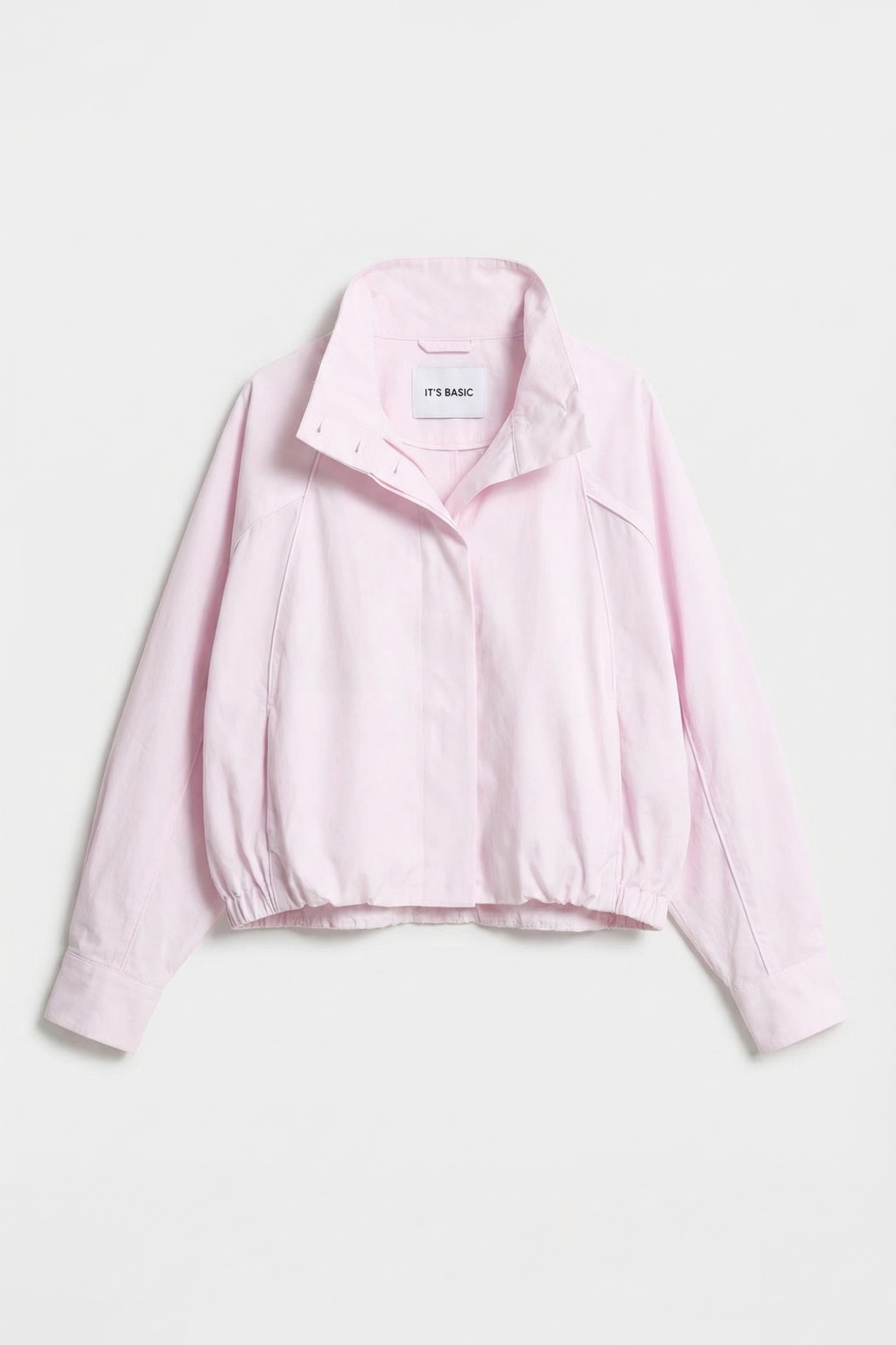 It's Basic kadın Pembe Renk w5 Oversize Özel Organik Kumaş Tasarım Gömlek Ceket görsel 2