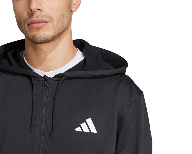 Adidas Gg Fz Hd Erkek Antrenman Ceketi JM1033 Siyah görsel 4