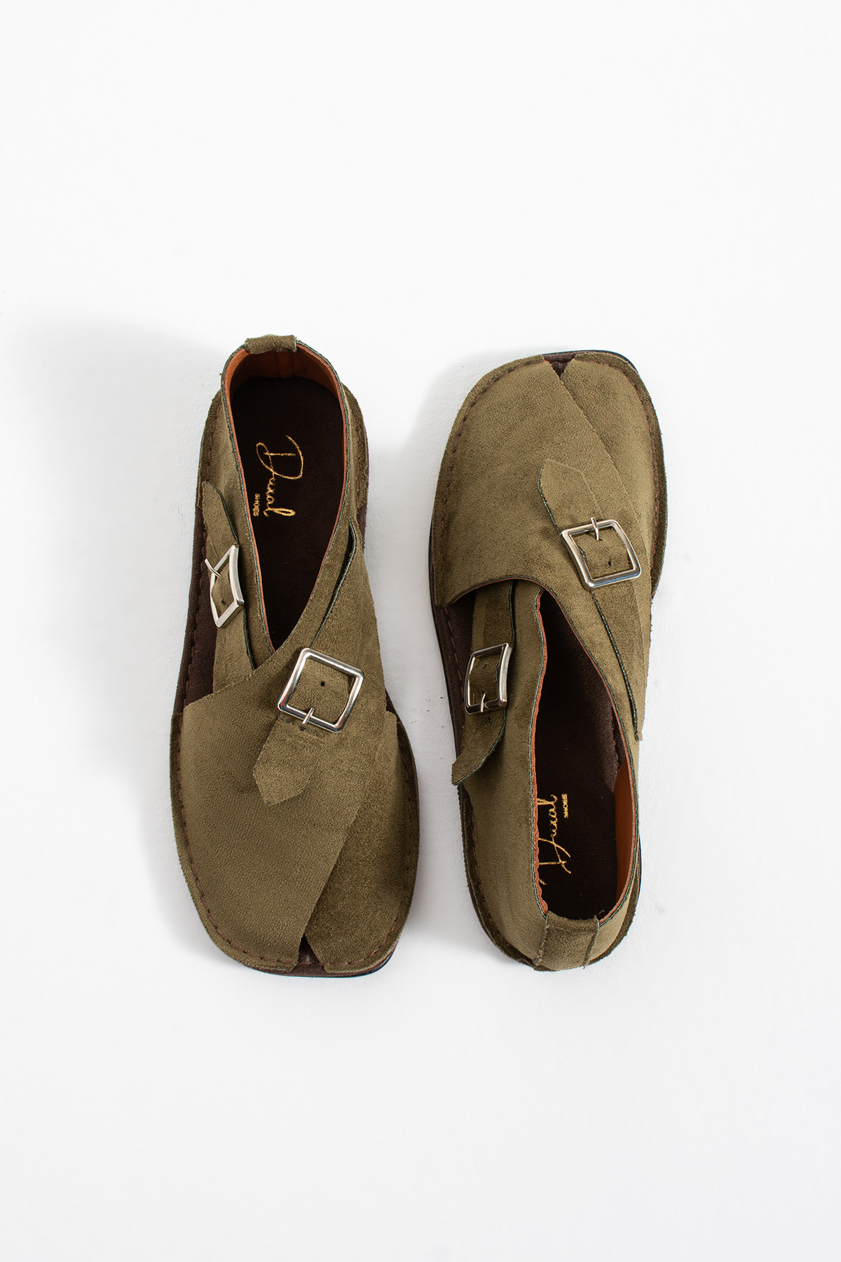 DUXAL SHOES Cooper İçi Hakiki Deri Süet Kadın Sandalet Tokalı Günlük Rahat Ayakkabı - Babet
