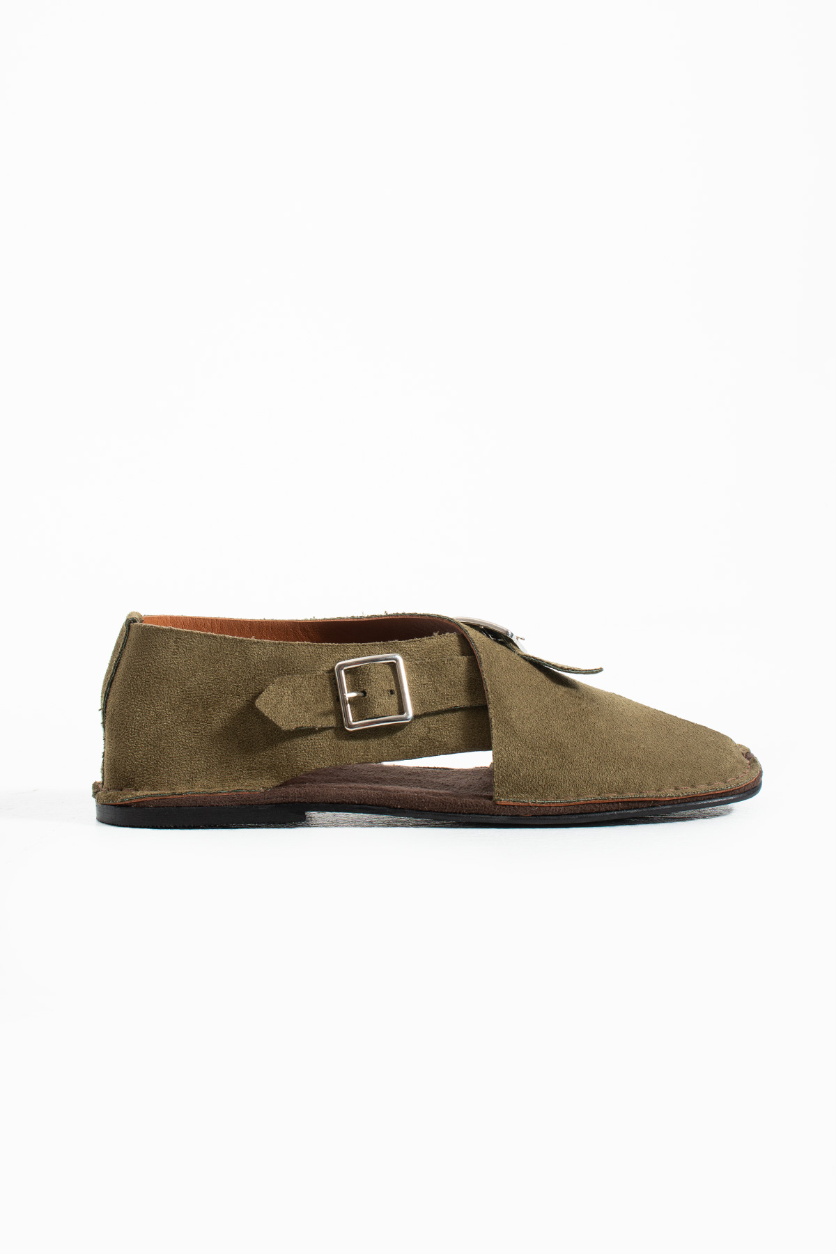 DUXAL SHOES Cooper İçi Hakiki Deri Süet Kadın Sandalet Tokalı Günlük Rahat Ayakkabı - Babet görsel 5