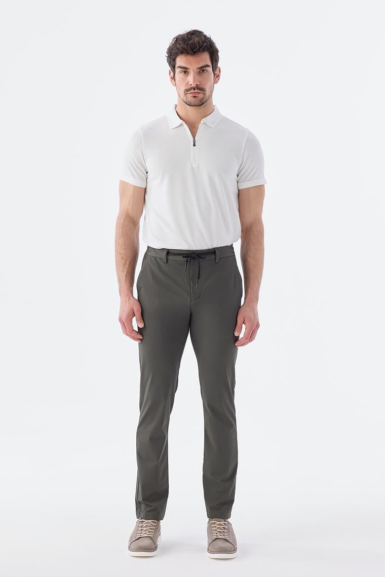 JAKAMEN Yeşil Comfort Fit Lastikli Spor Pantolon
