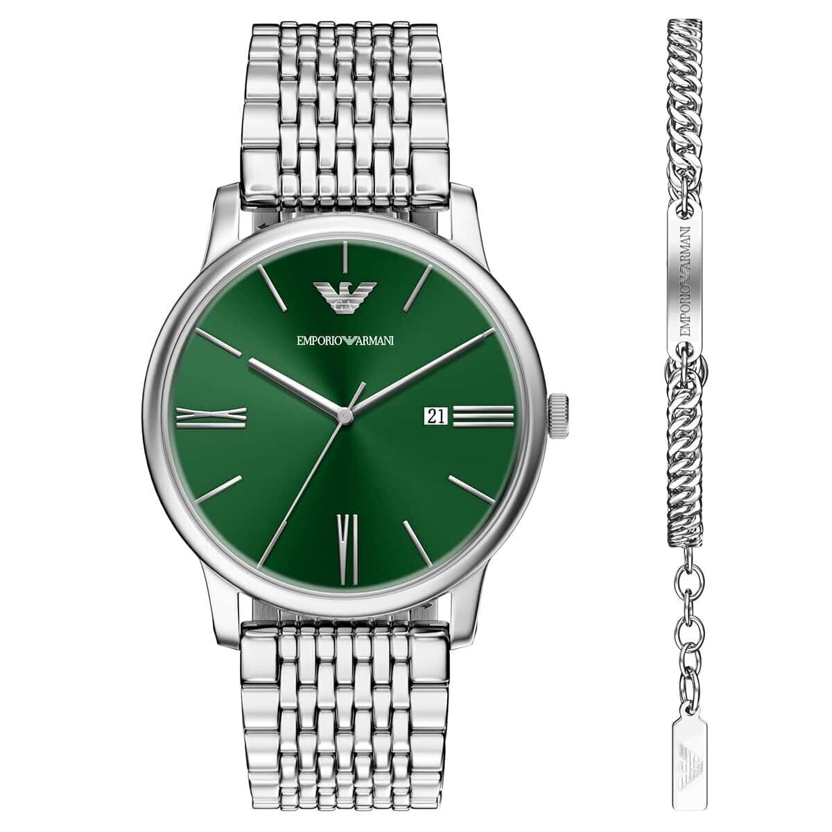 Emporio Armani AR80087SET Erkek Kol Saati ve Bileklik Seti