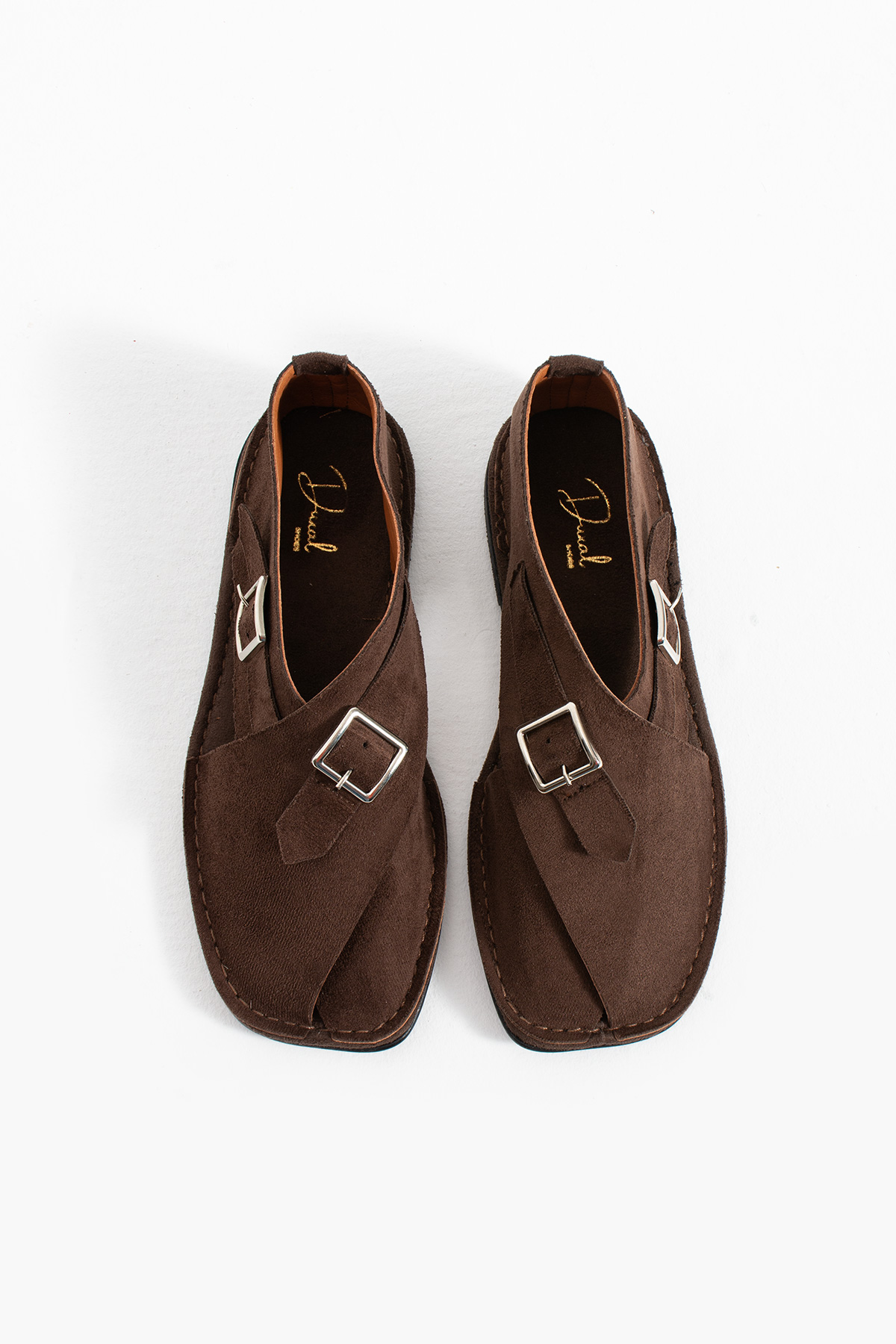 DUXAL SHOES Cooper İçi Hakiki Deri Süet Kadın Sandalet Tokalı Günlük Rahat Ayakkabı - Babet